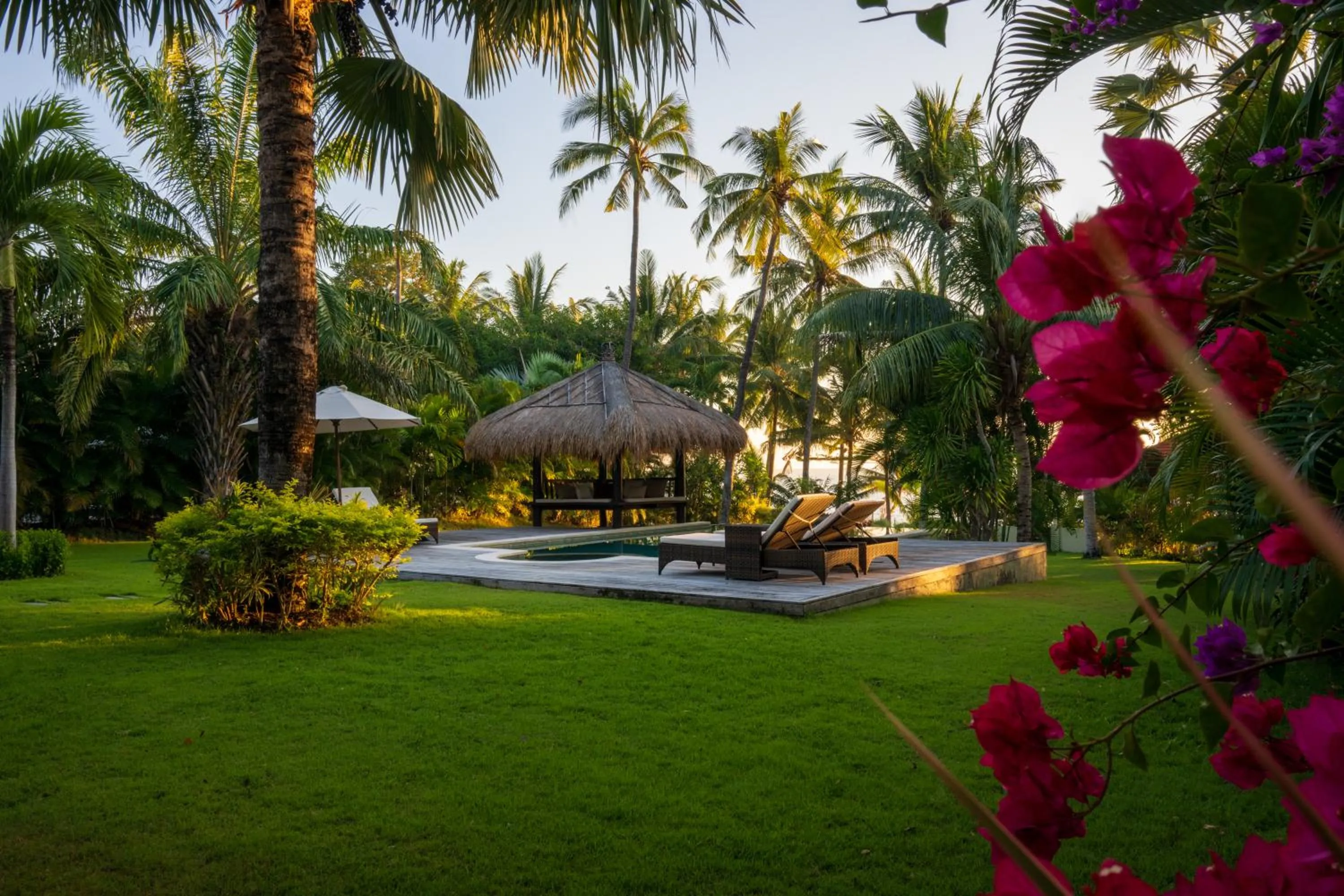 Garden in Relax Bali Dive & SPA ocean front resort