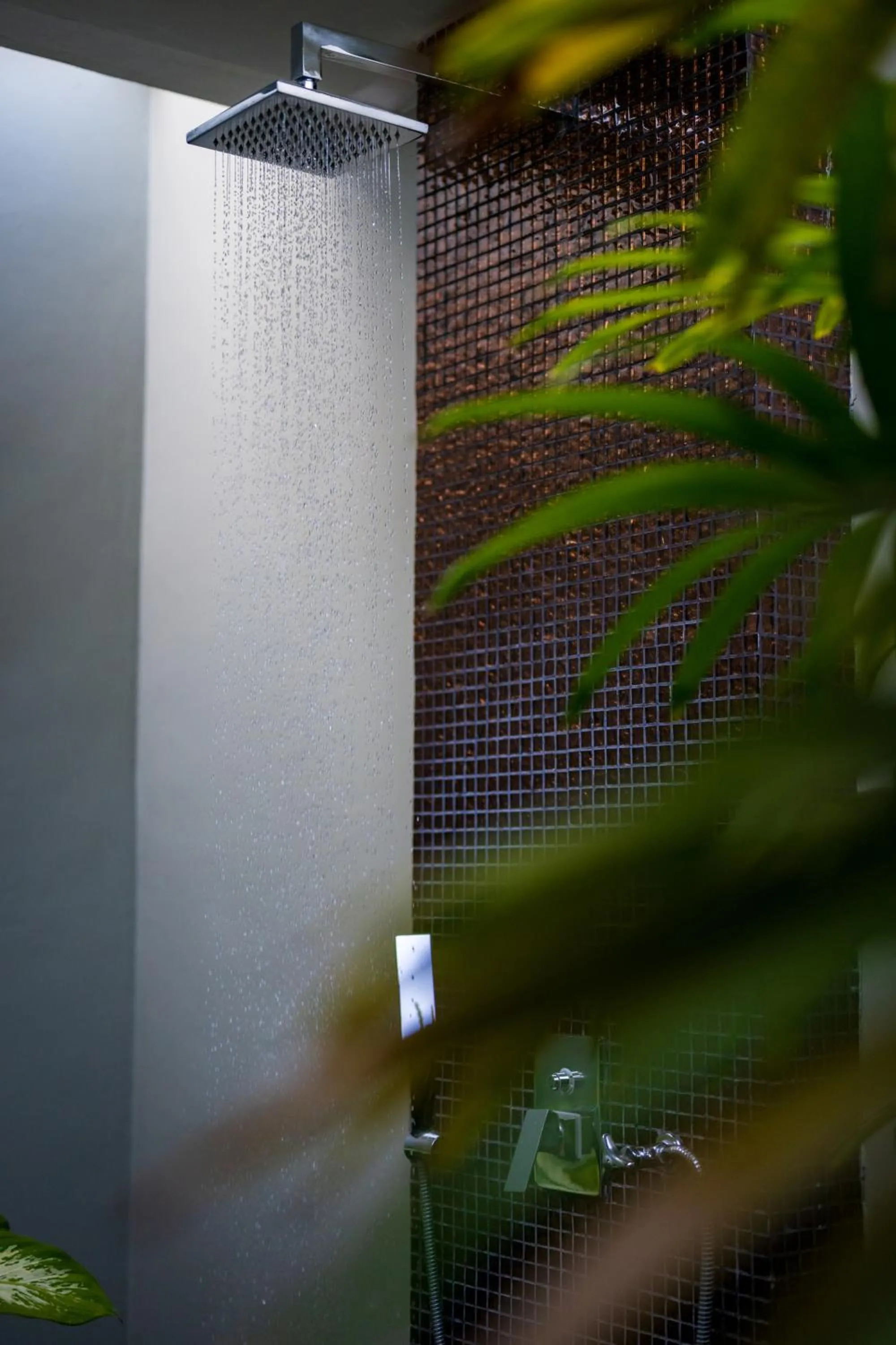 Shower in Relax Bali Dive & SPA ocean front resort