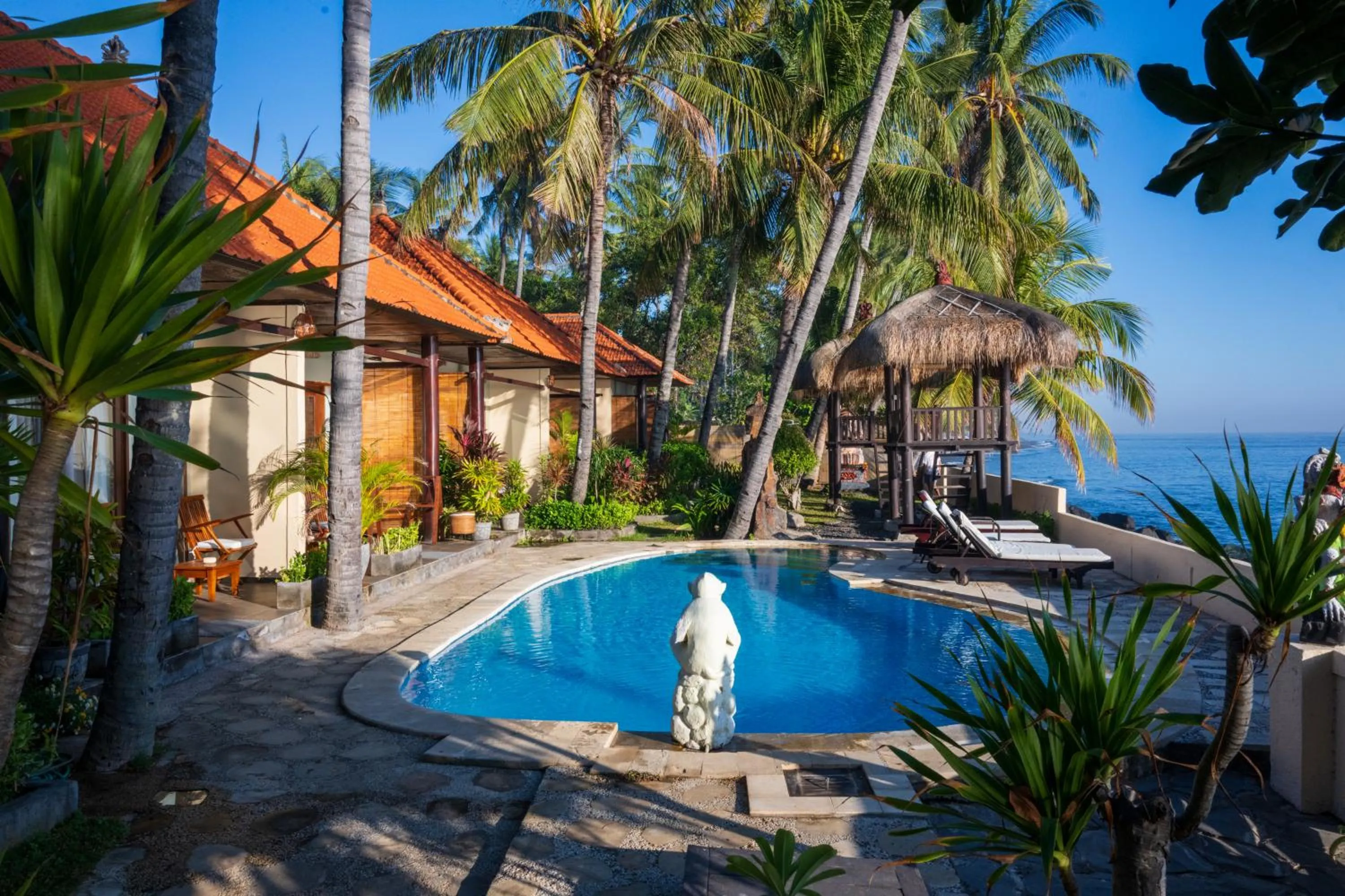 Sea view in Relax Bali Dive & SPA ocean front resort