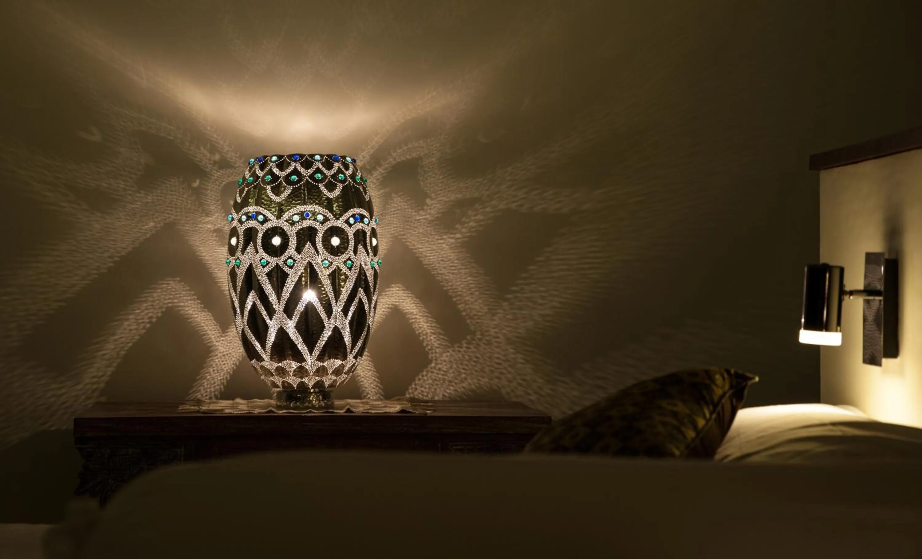 Decorative detail, Bed in Relax Bali Dive & SPA ocean front resort