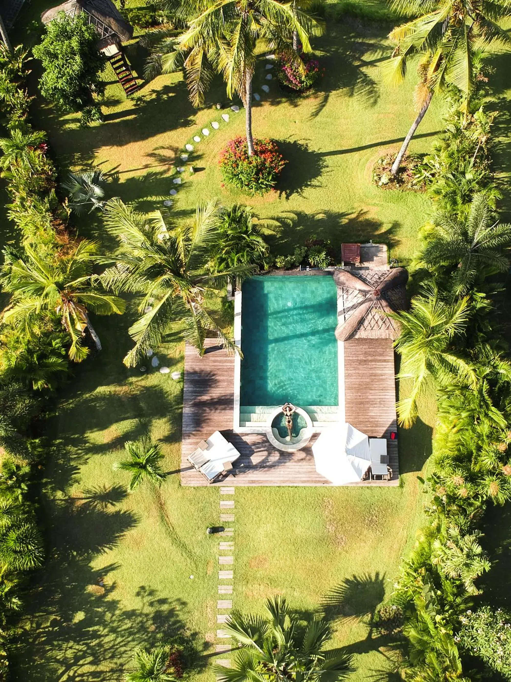 Pool view in Relax Bali Dive & SPA ocean front resort