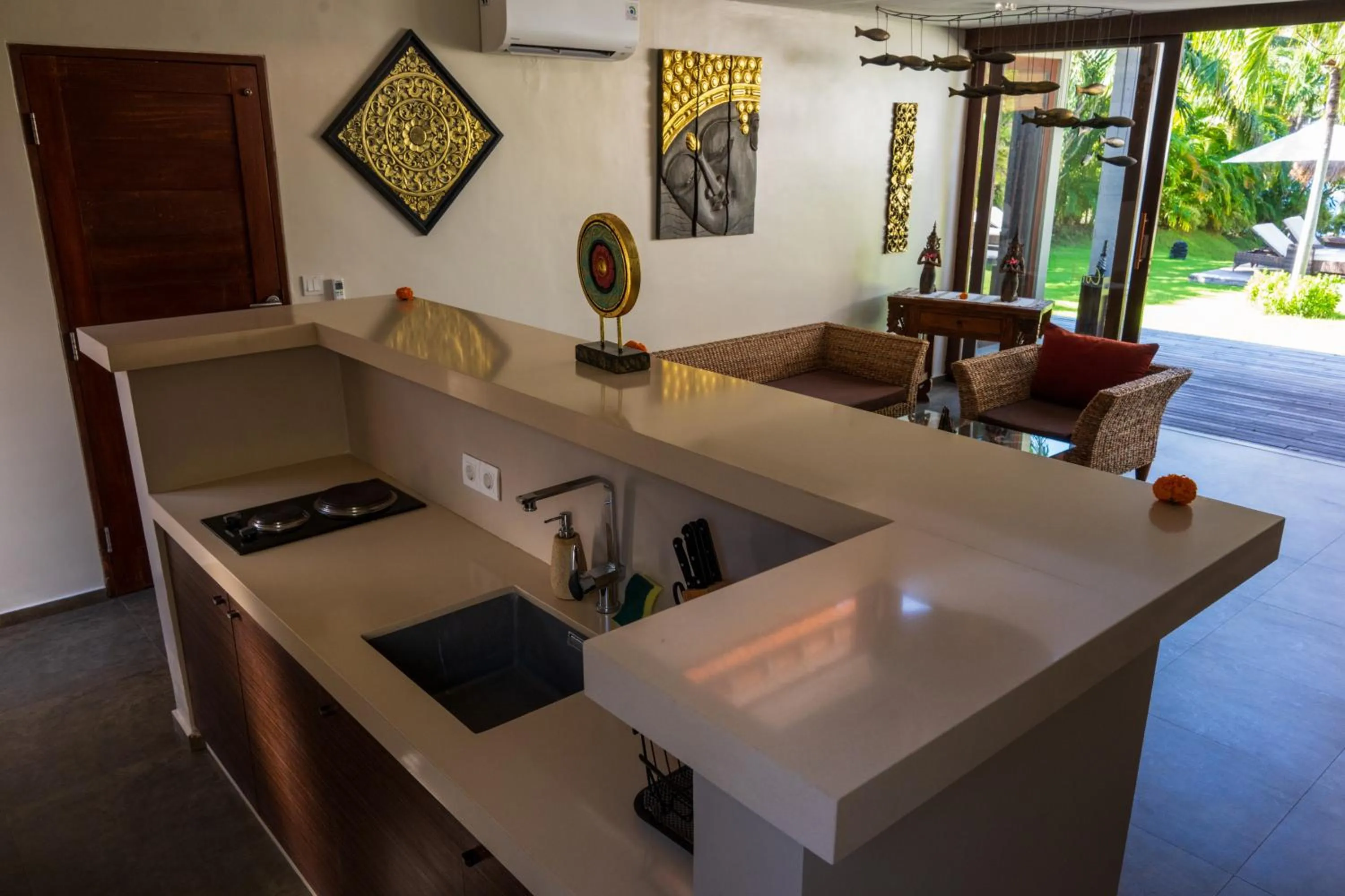 Kitchen or kitchenette in Relax Bali Dive & SPA ocean front resort