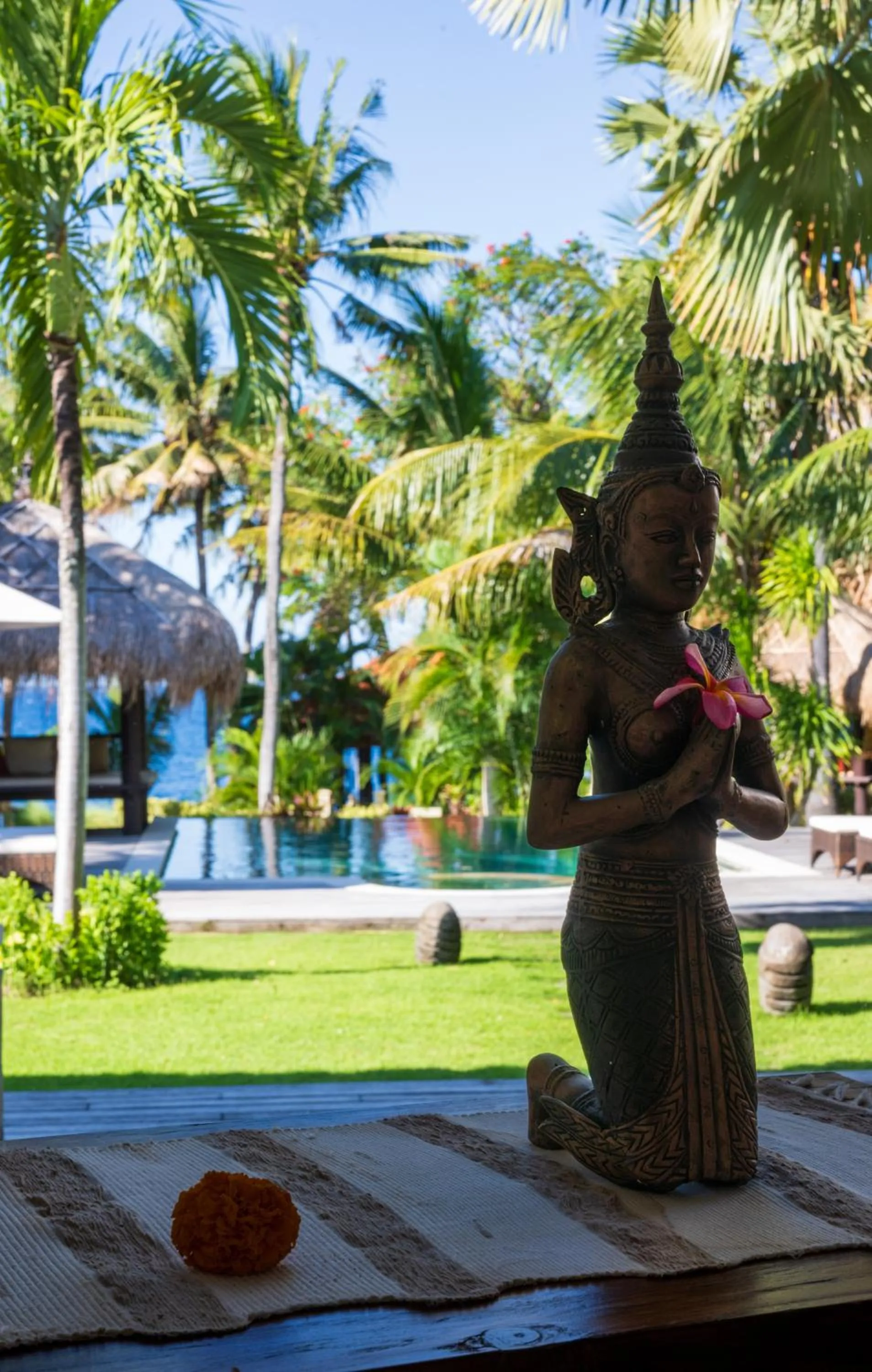 Decorative detail in Relax Bali Dive & SPA ocean front resort