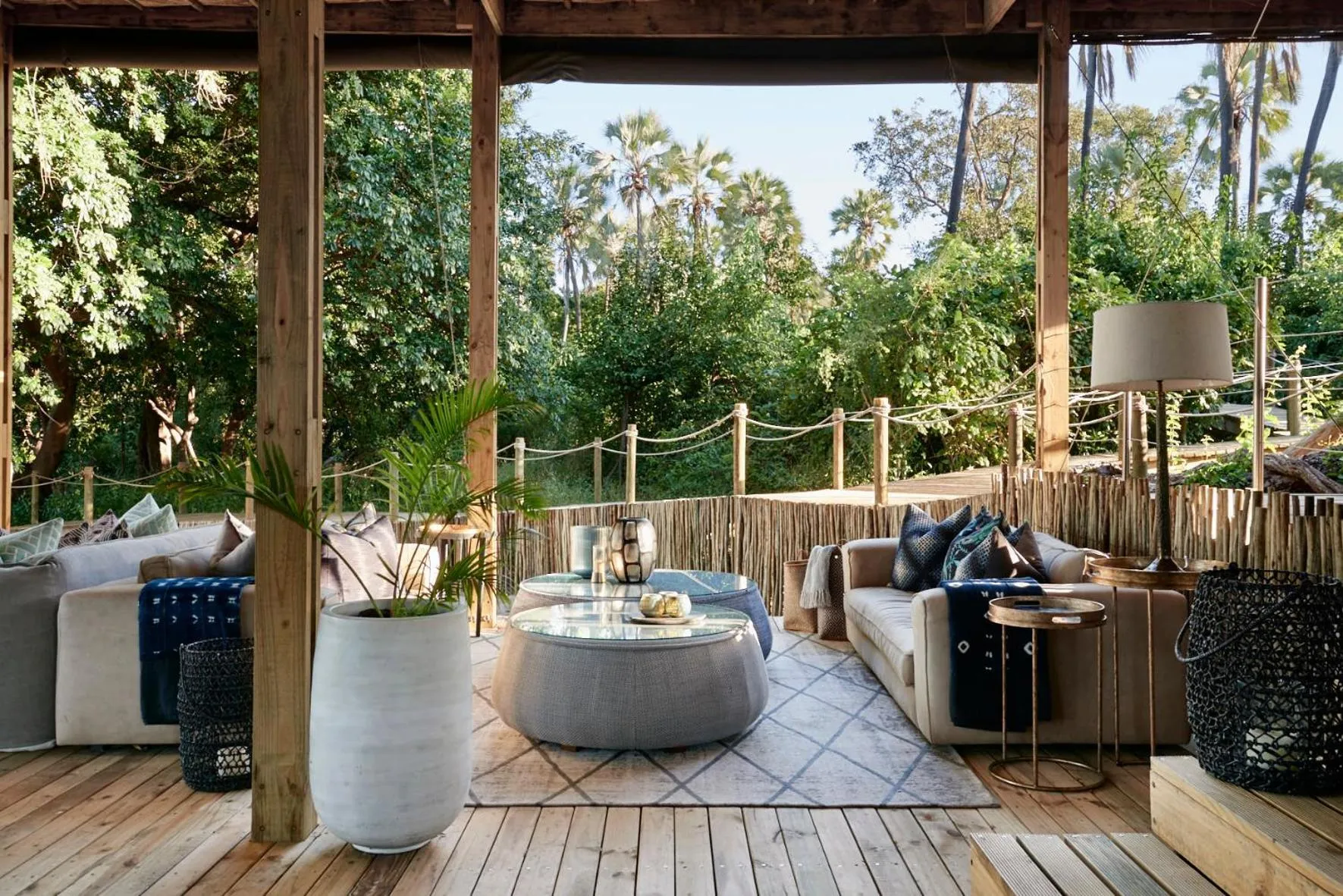 Living room in Victoria Falls River Lodge