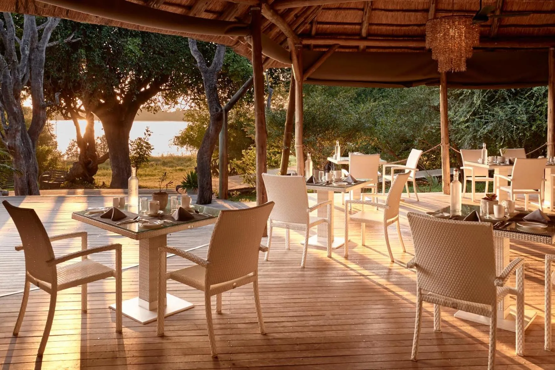 Living room in Victoria Falls River Lodge