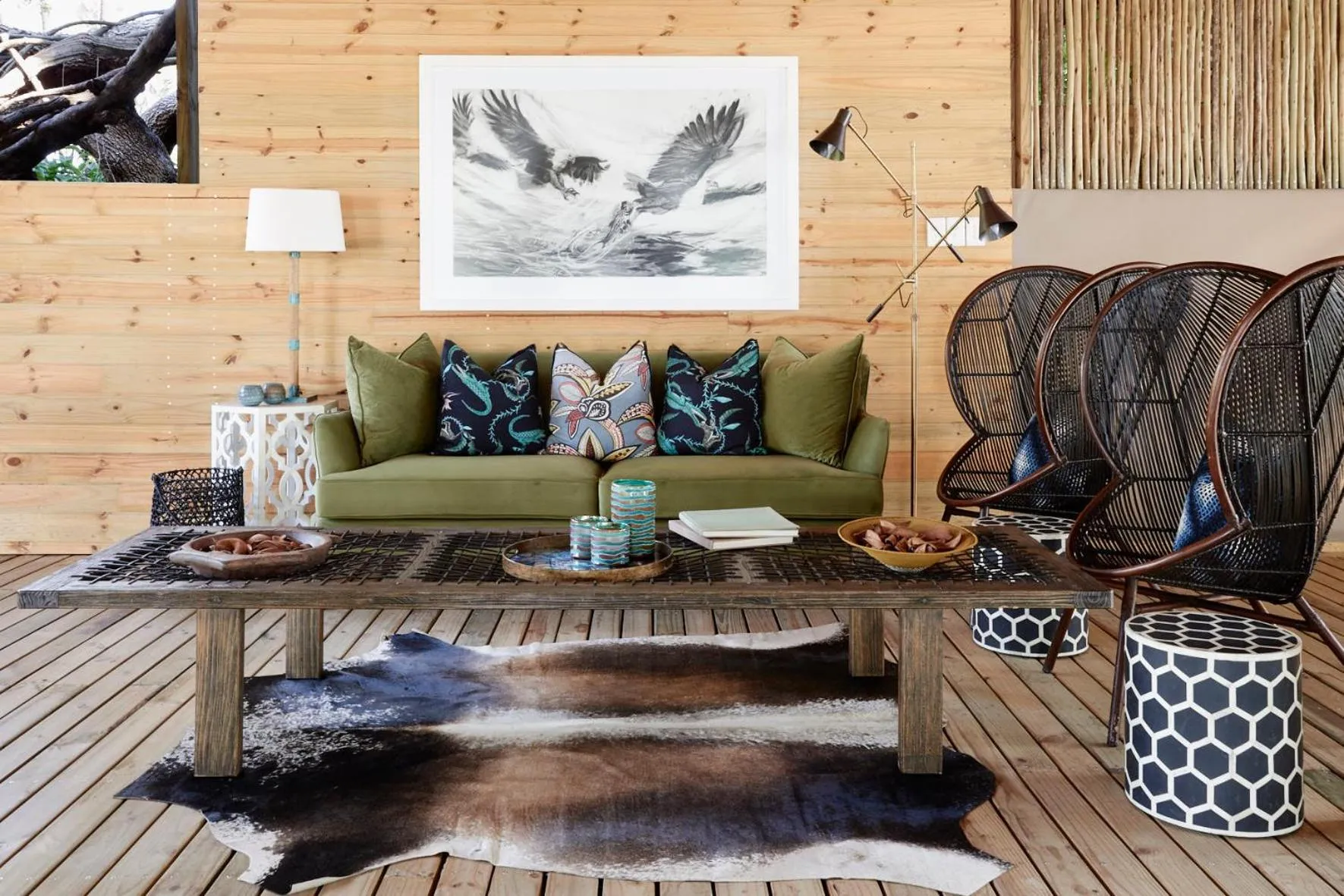 Living room in Victoria Falls River Lodge