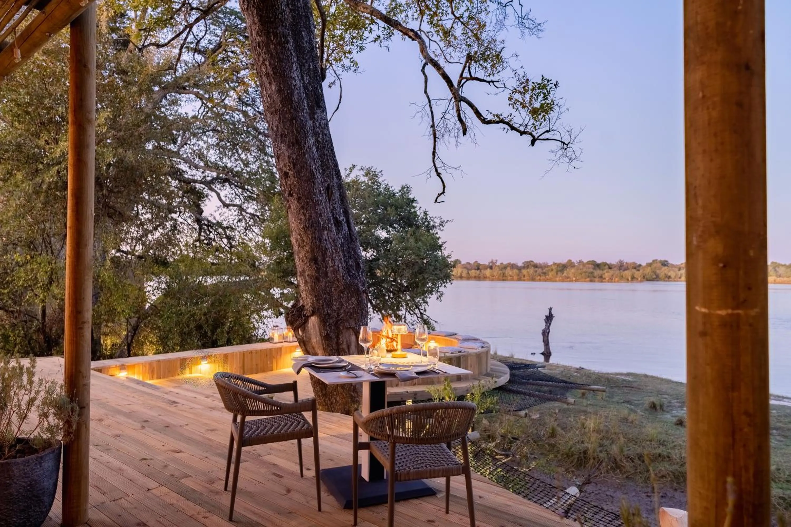 Natural landscape in Victoria Falls River Lodge