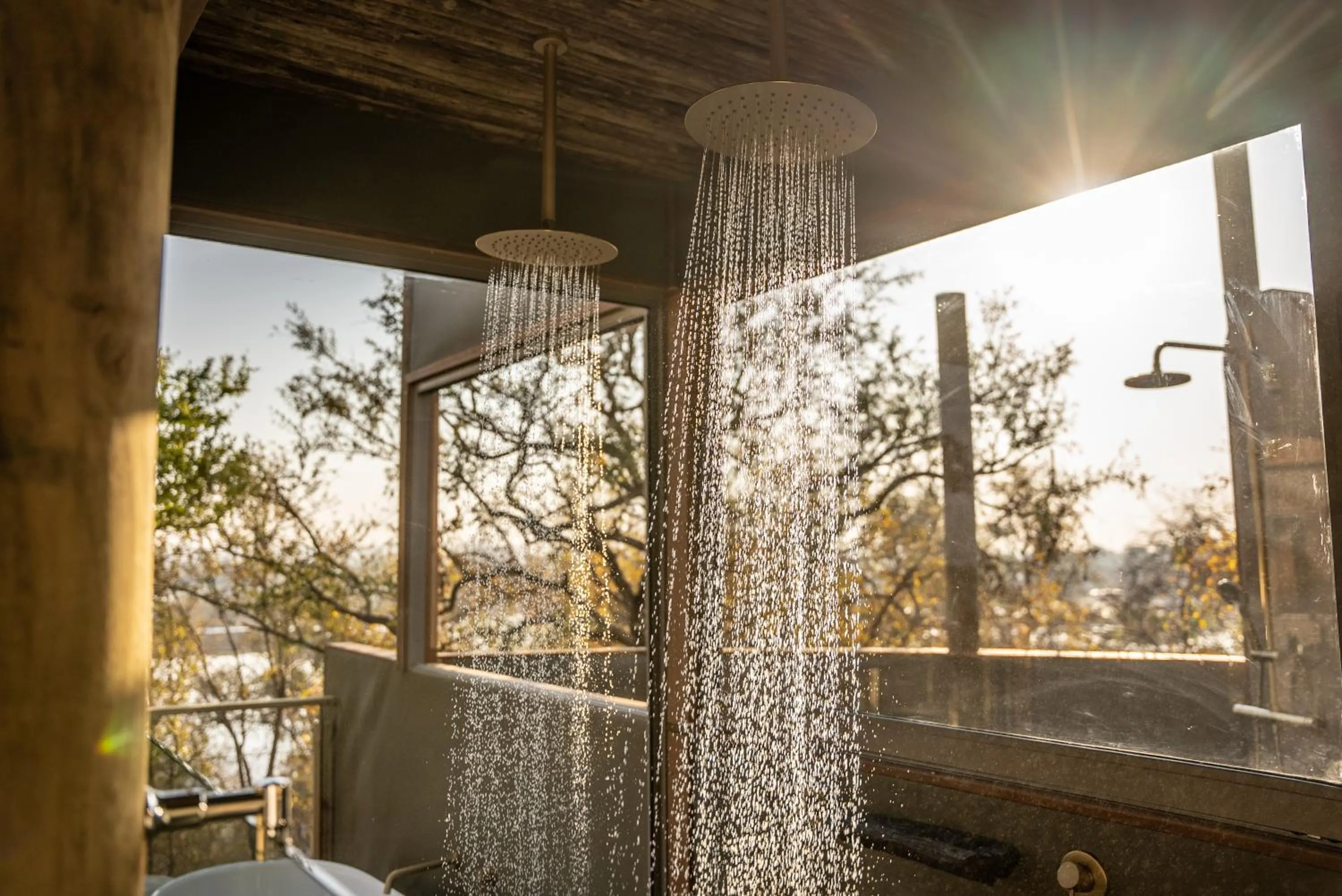 Shower in Victoria Falls River Lodge