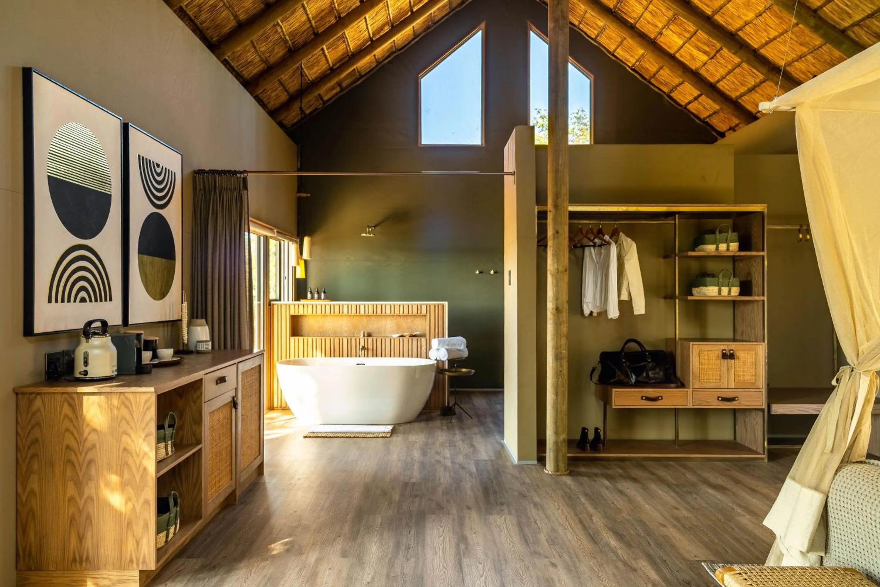 Shower, Bed in Victoria Falls River Lodge