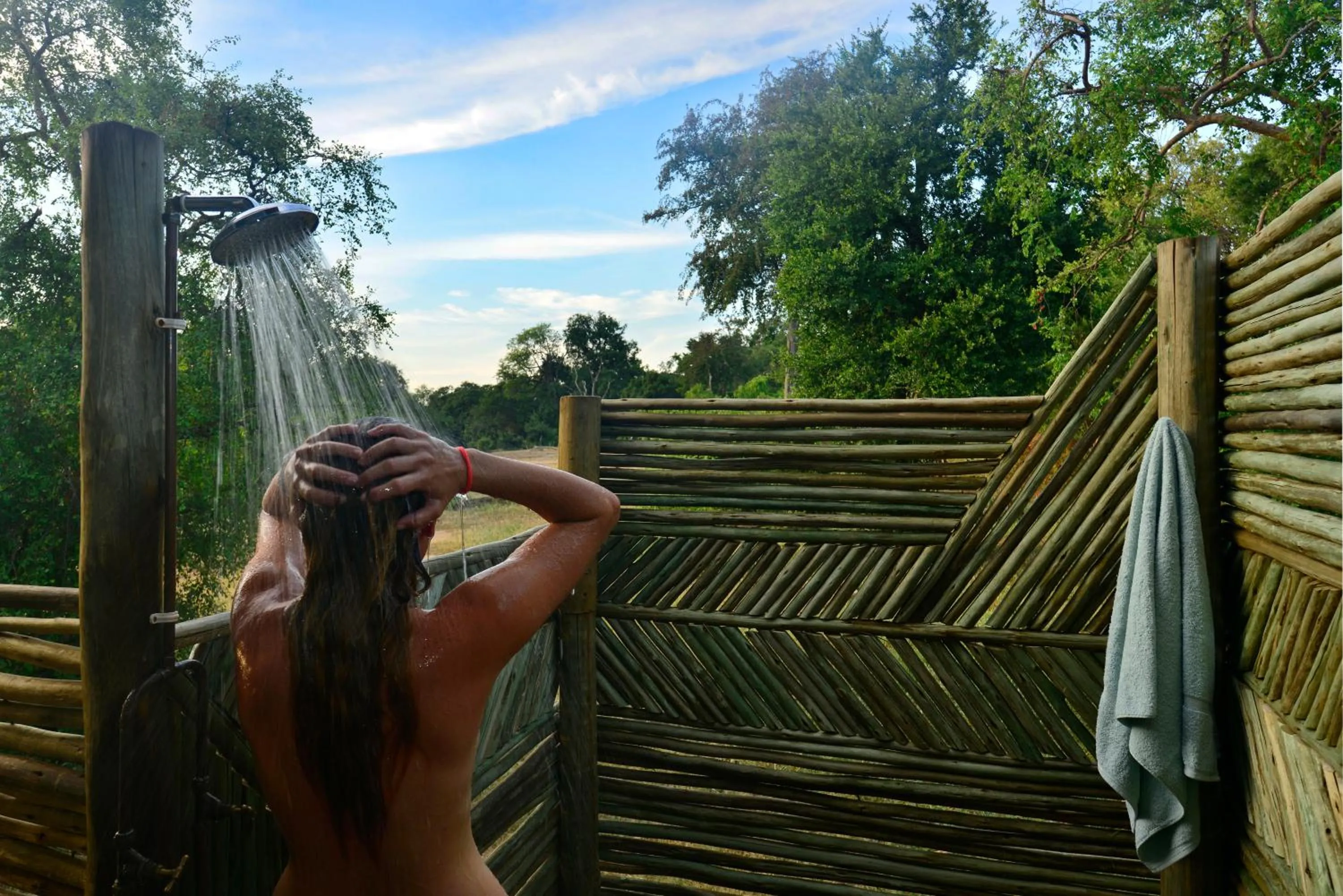 Shower in Victoria Falls River Lodge
