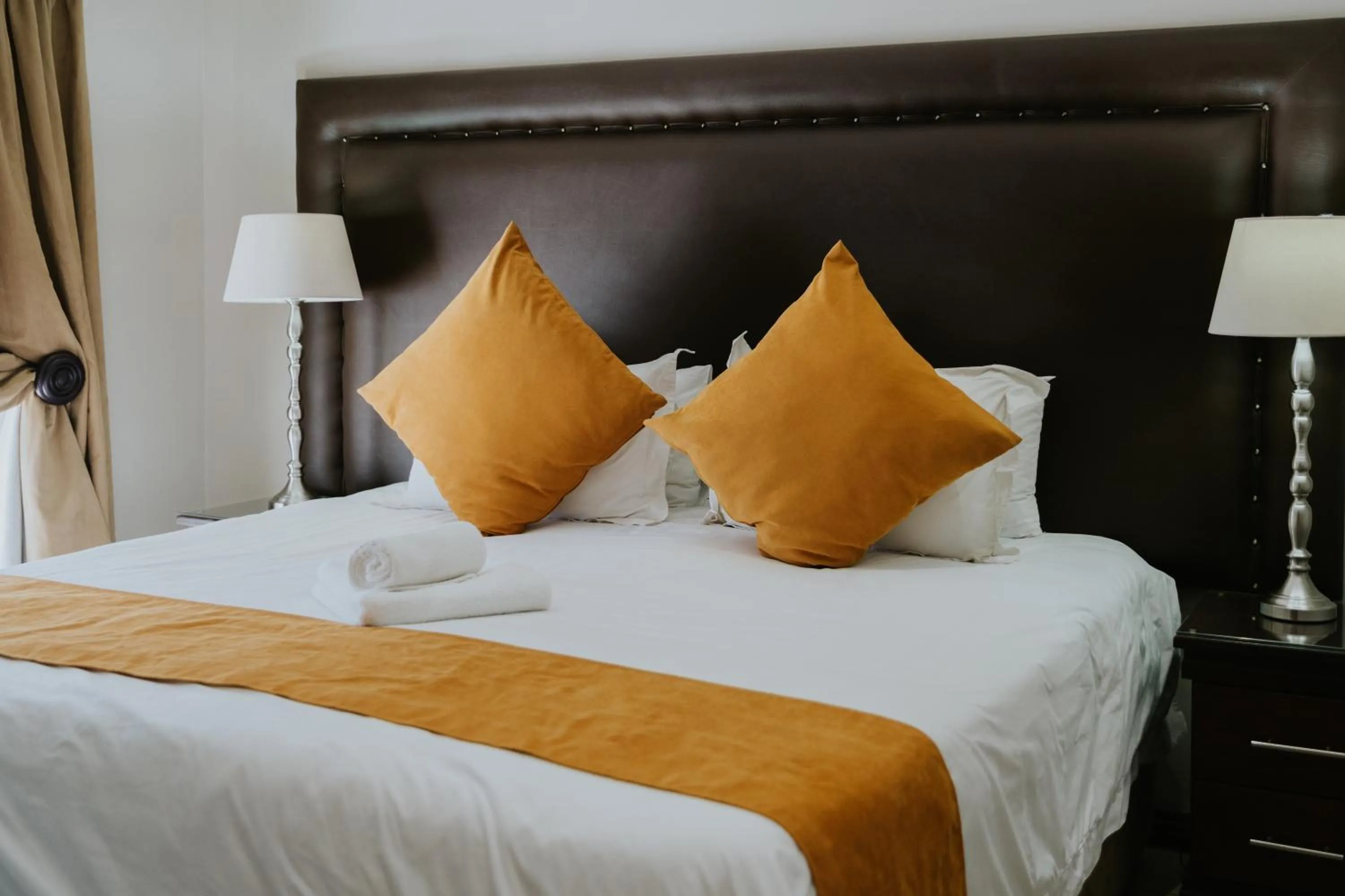 Bed in Le Grand Chateau Hotel