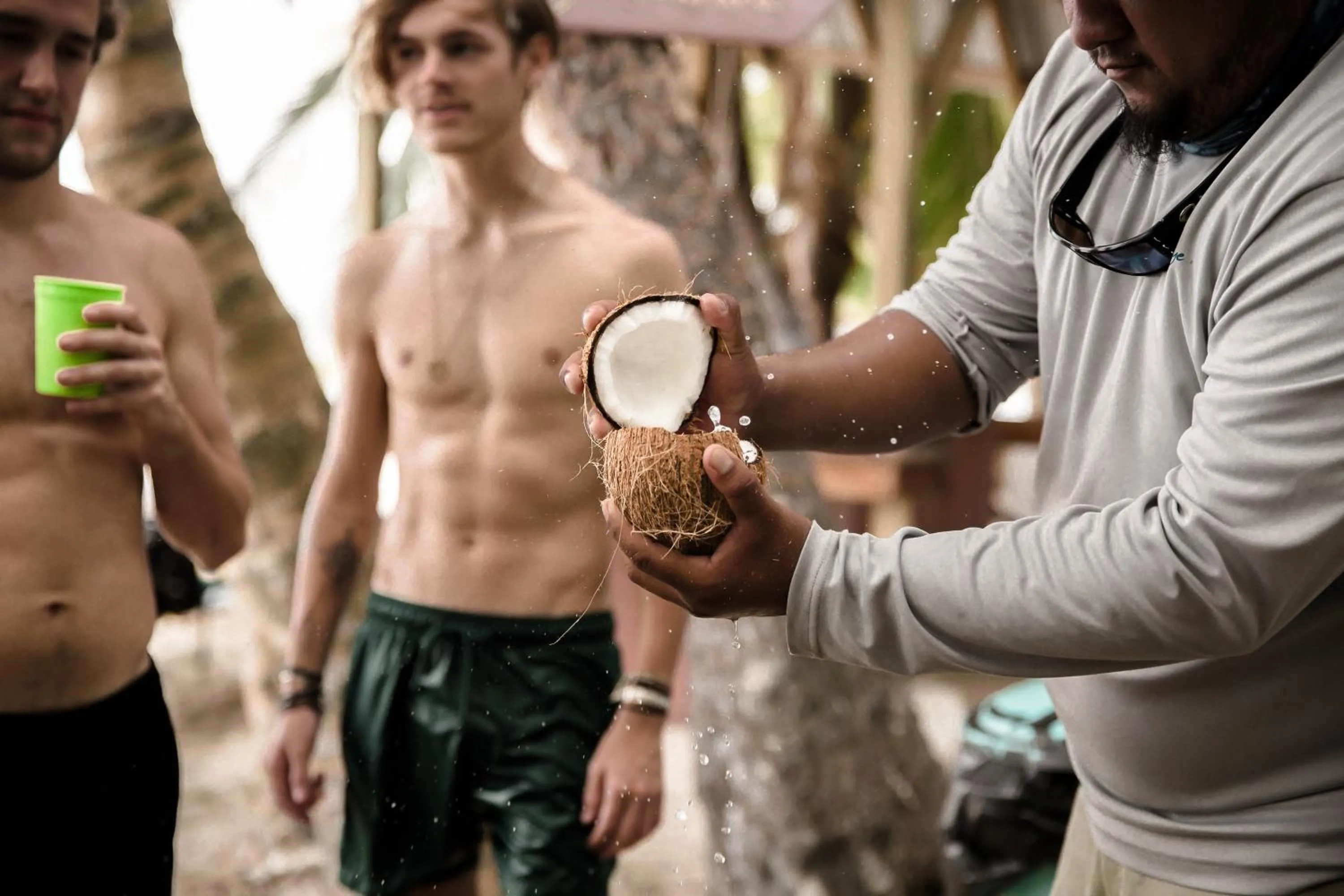 Drinks in Ranguana Caye Cabanas