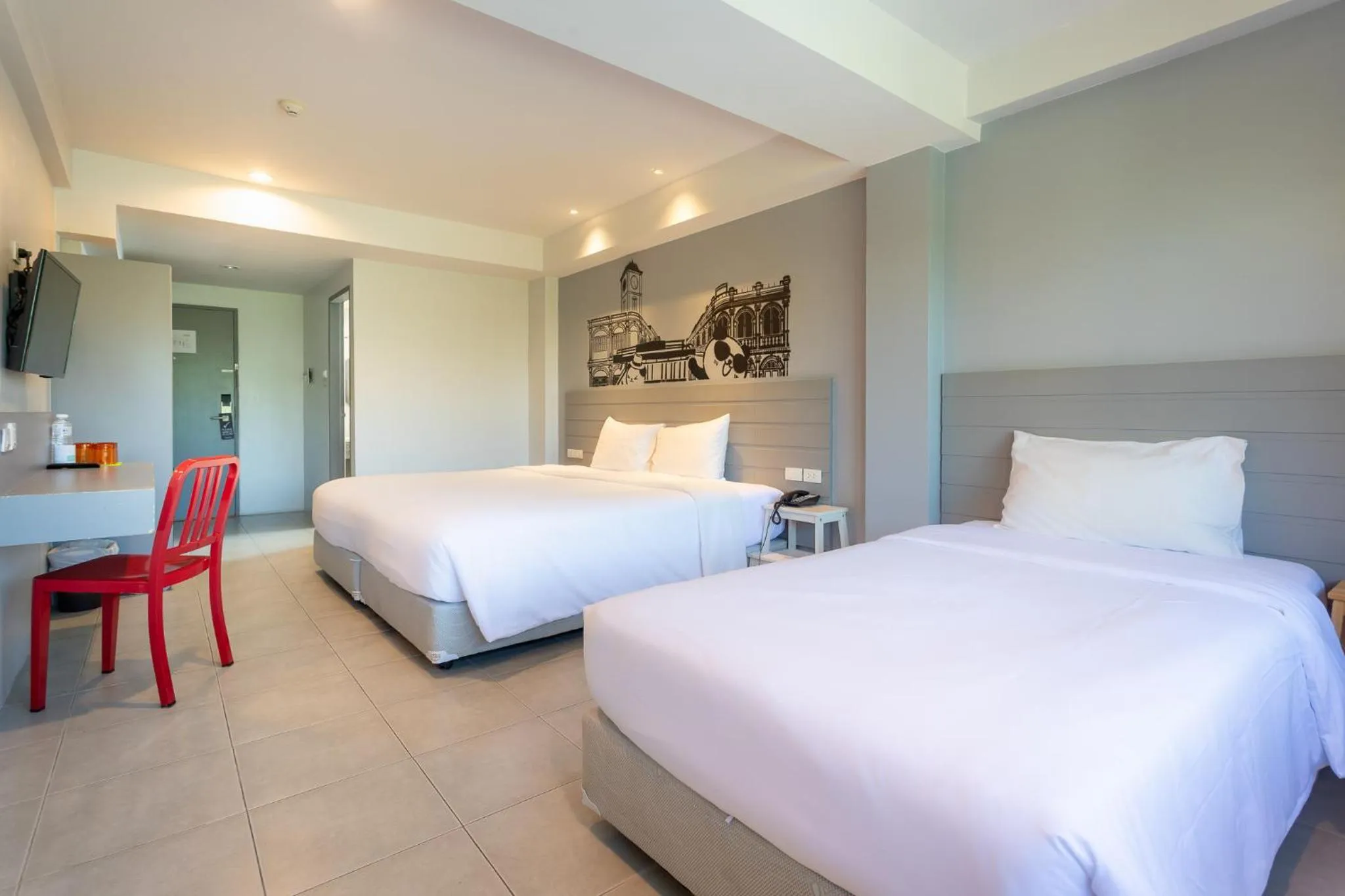 Bedroom, Bed in Recenta Style Phuket Town