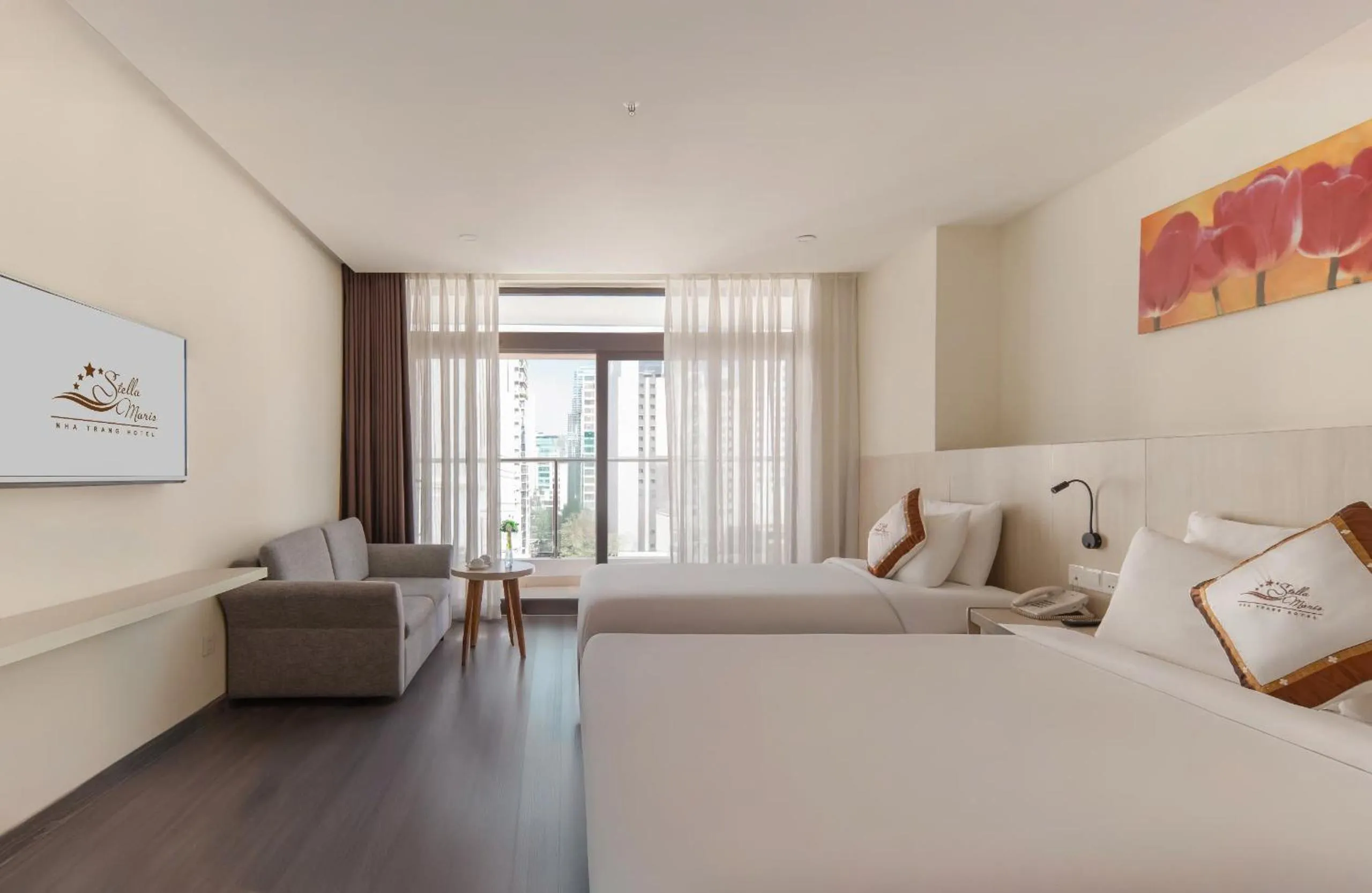 Bed in Stella Maris Nha Trang Hotel