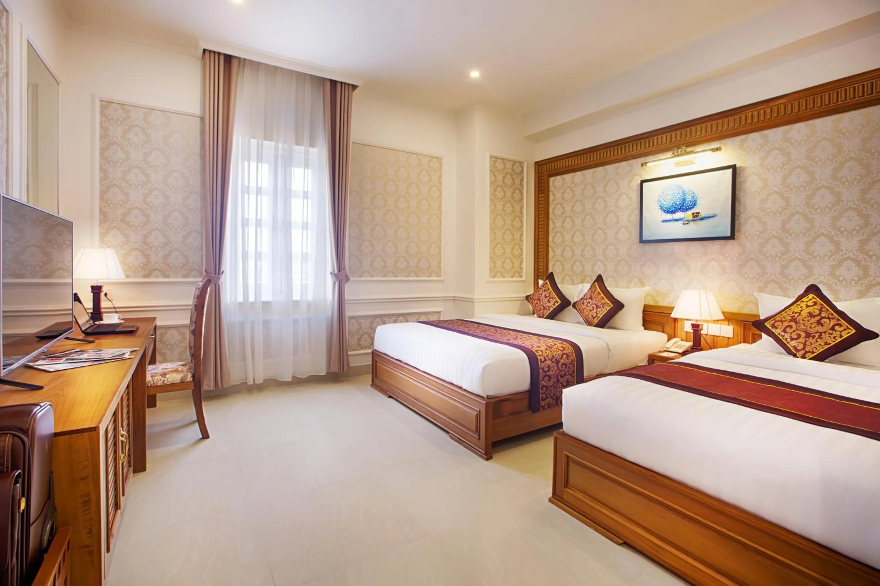 Bed in Riverside Hotel Quang Binh