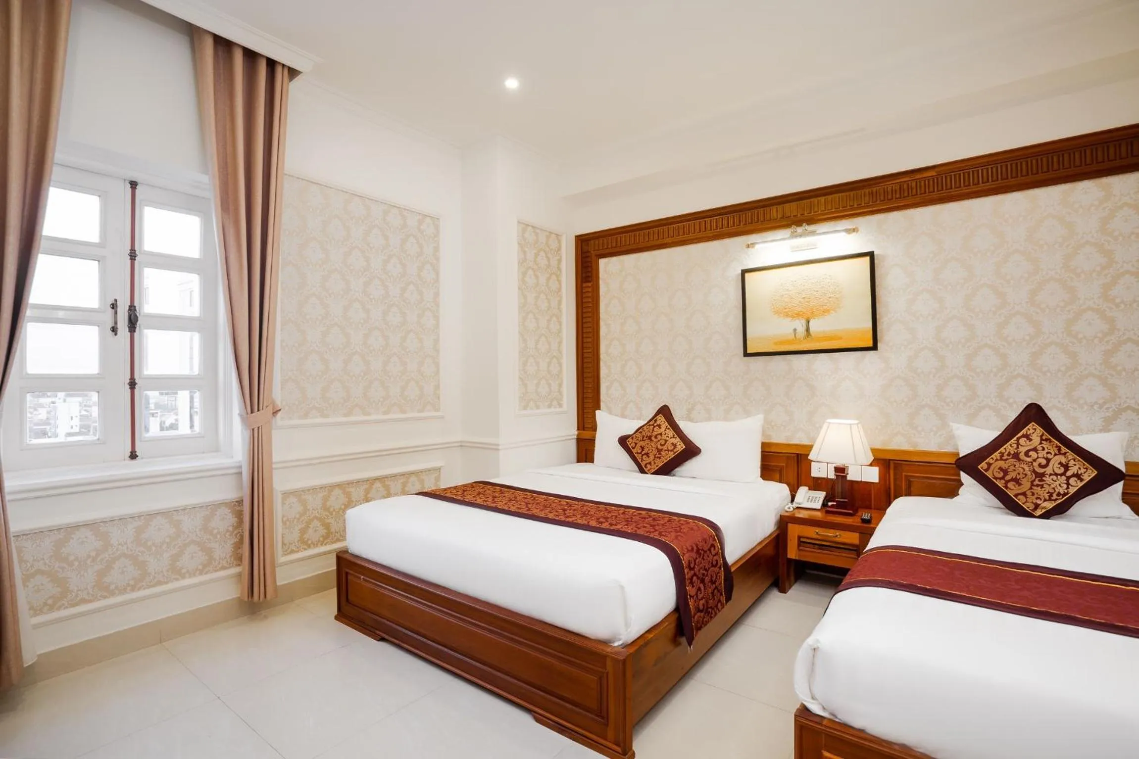 Bed in Riverside Hotel Quang Binh
