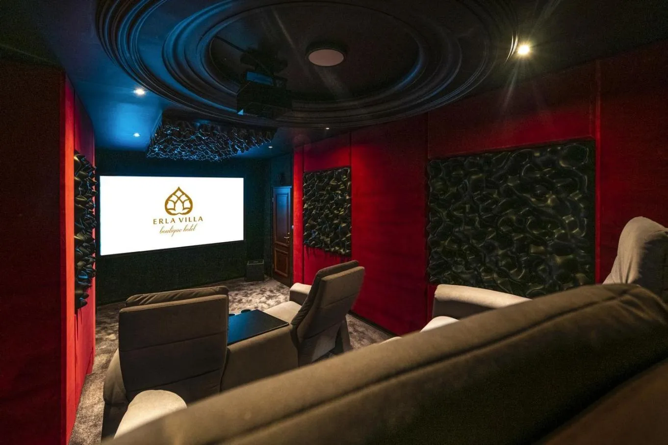 Communal lounge/ TV room in Erla Villa Boutique Hotel