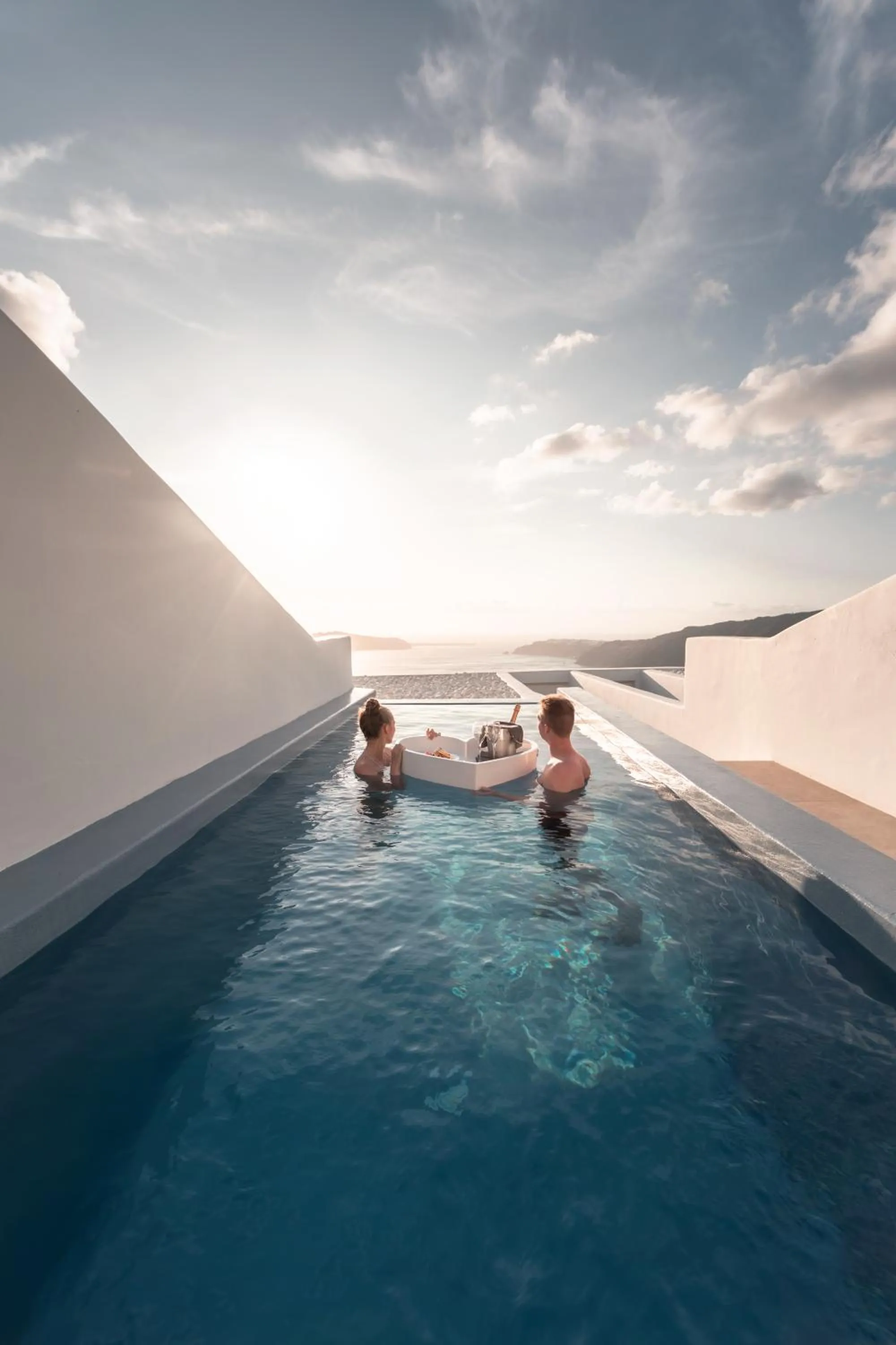 Swimming pool in Cavo Tagoo Santorini