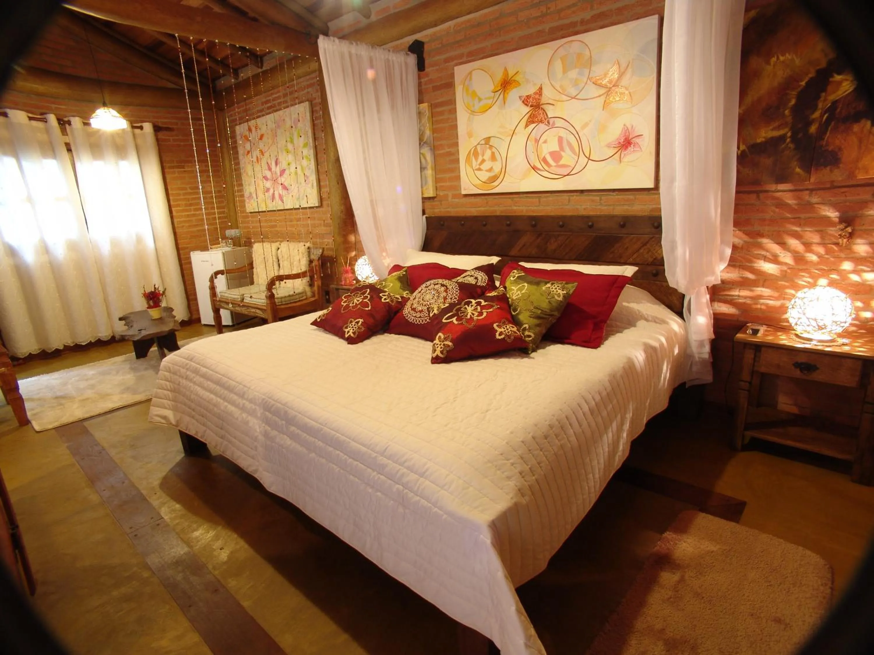 Bed in Pousada Alto da Neblina