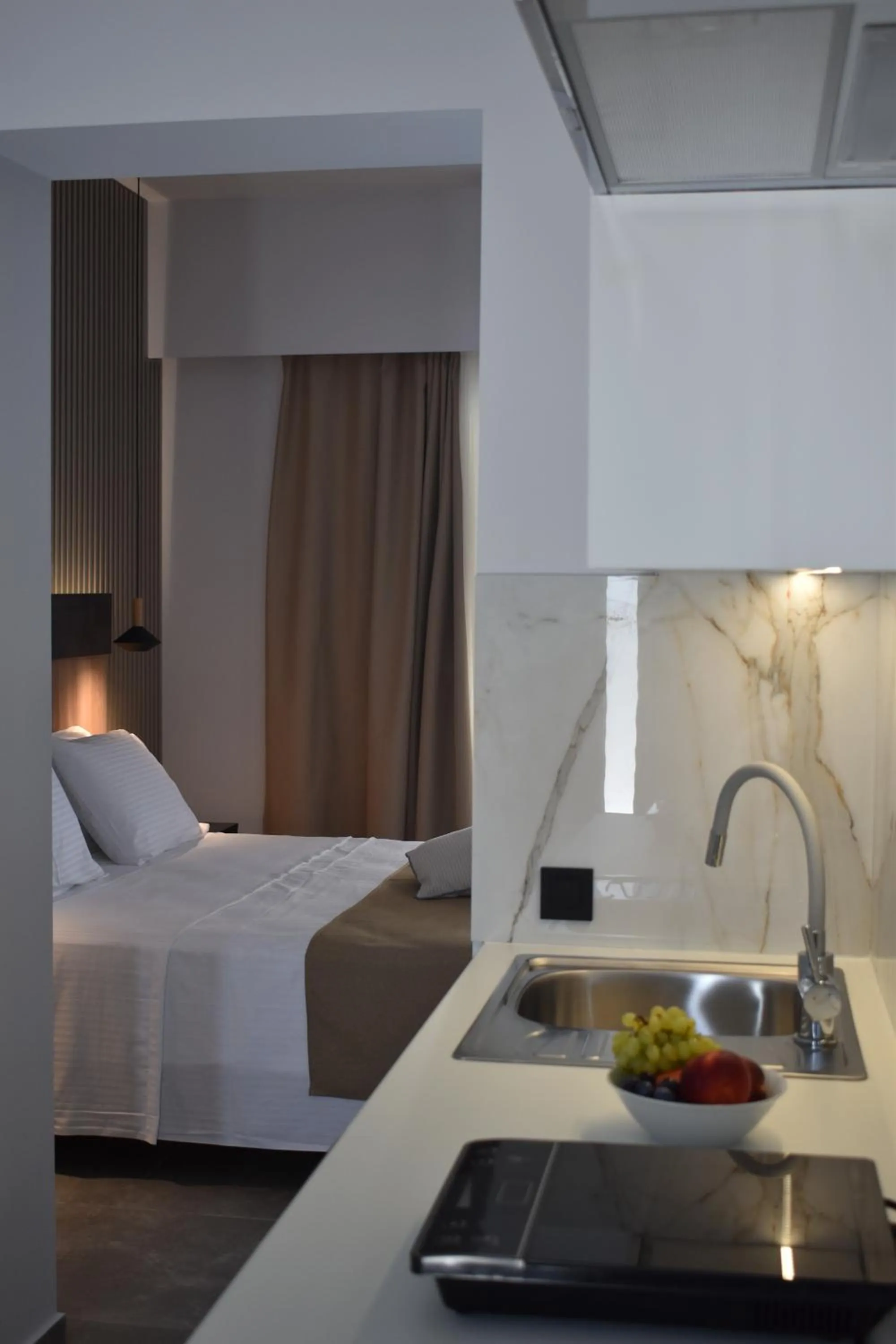 Property building, Bed in Voula Hotel