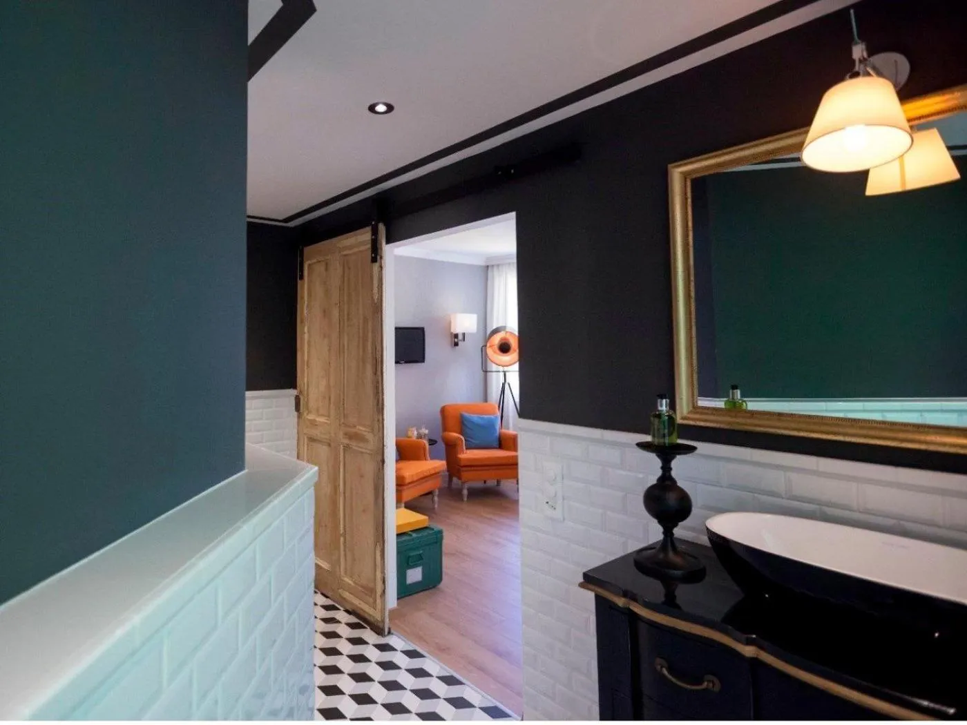 Bathroom, Bed in Art Hotel Riposo