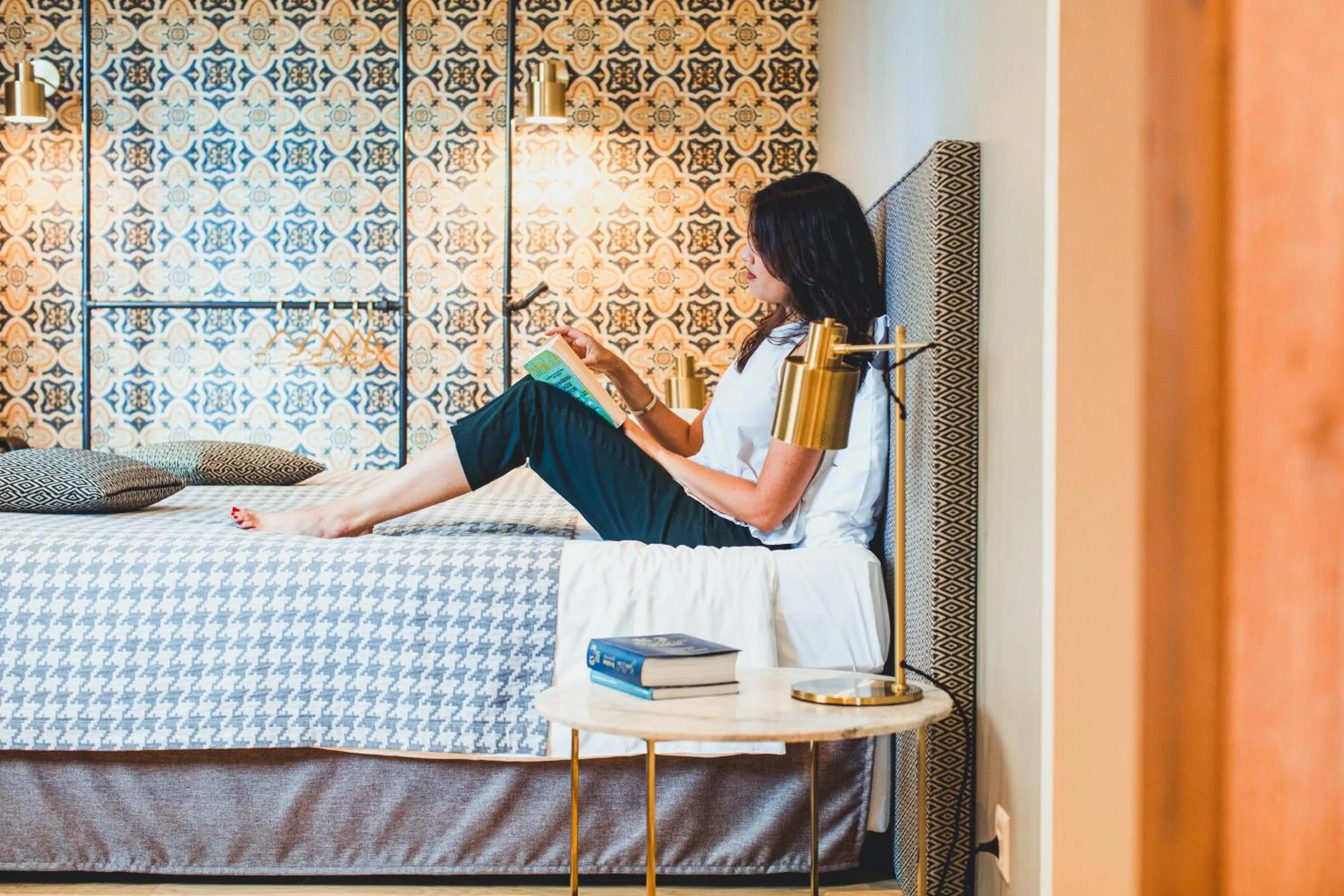 Bed in Art Hotel Riposo