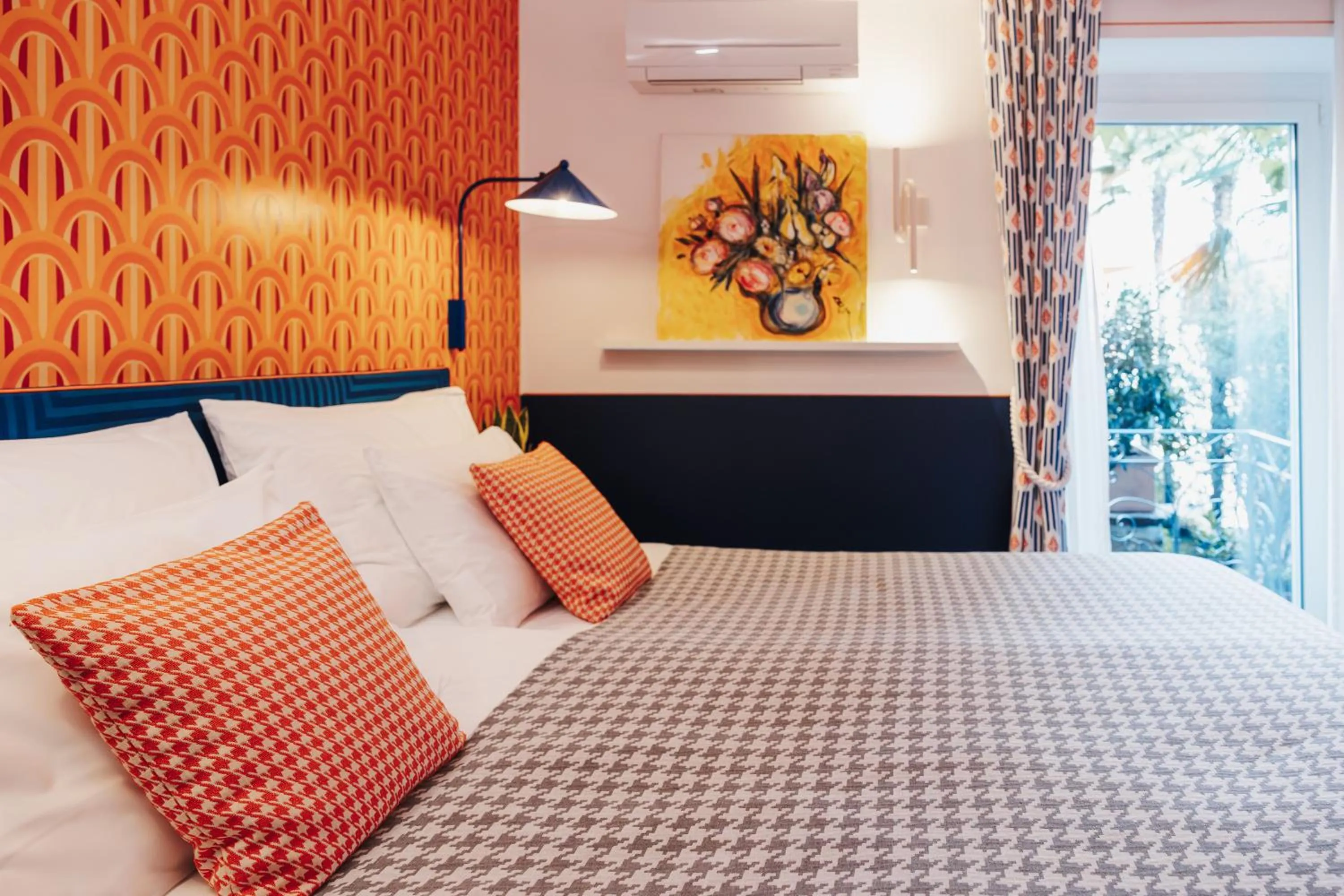 Bed in Art Hotel Riposo