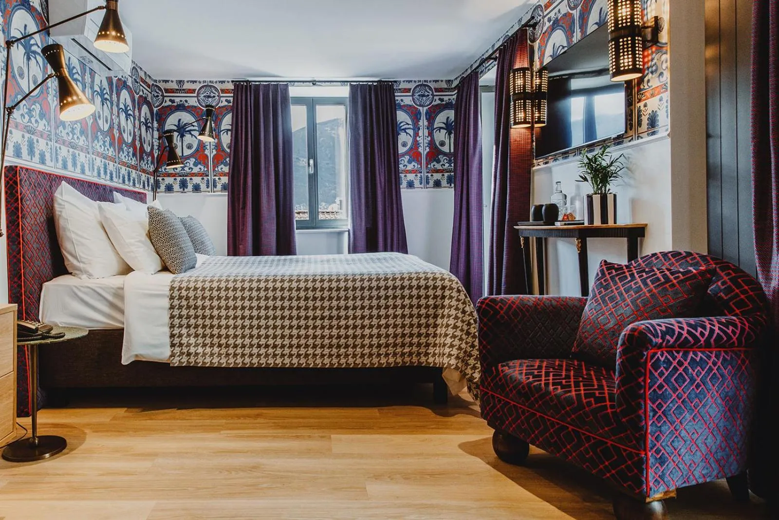 Bed in Art Hotel Riposo