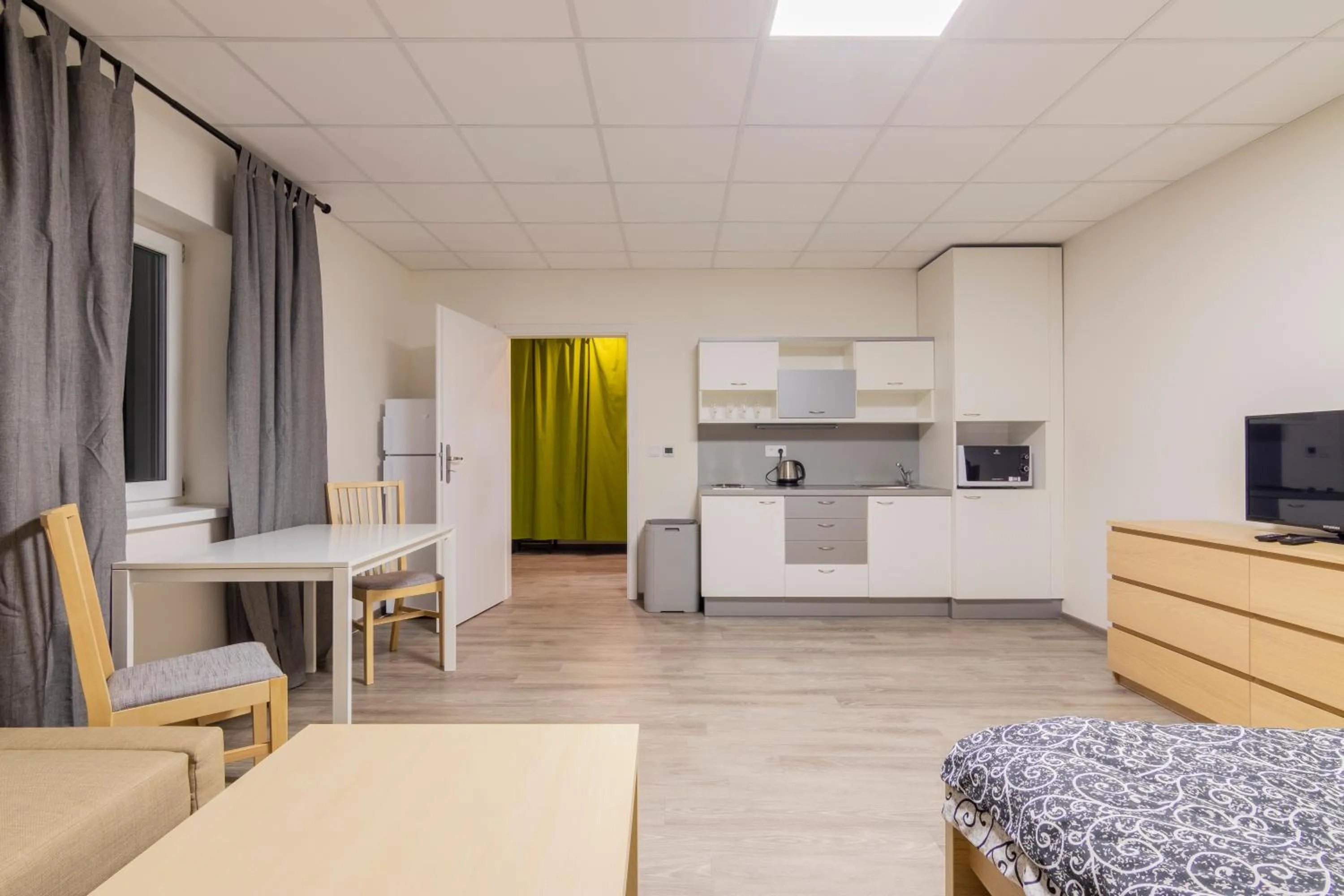 Kitchen or kitchenette in Aparthotel DKS