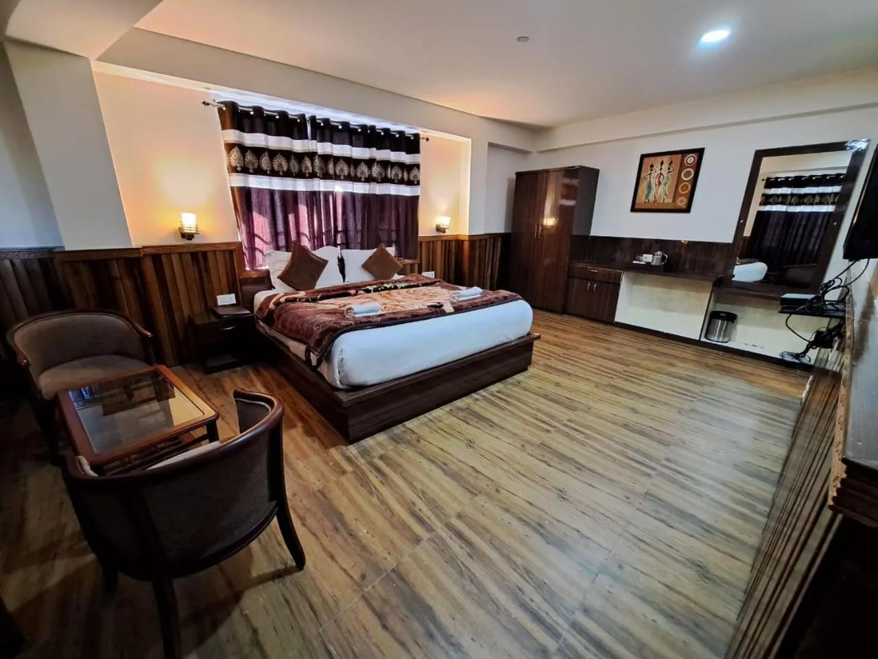 Bed in Hotel Golden Sunrise & Spa