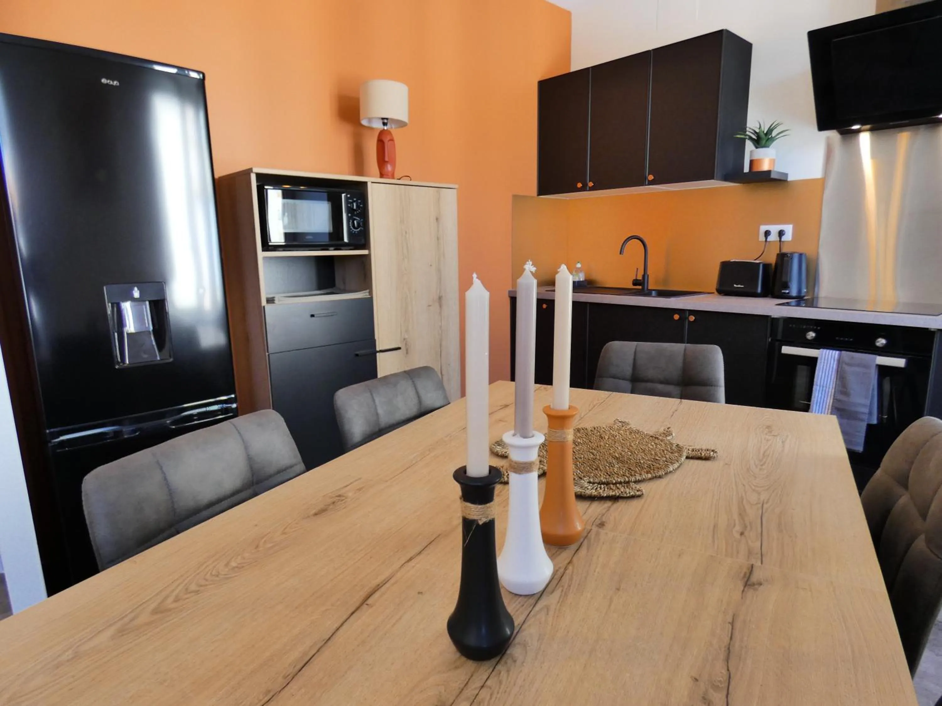 kitchen in Logis Hôtel Emeraude