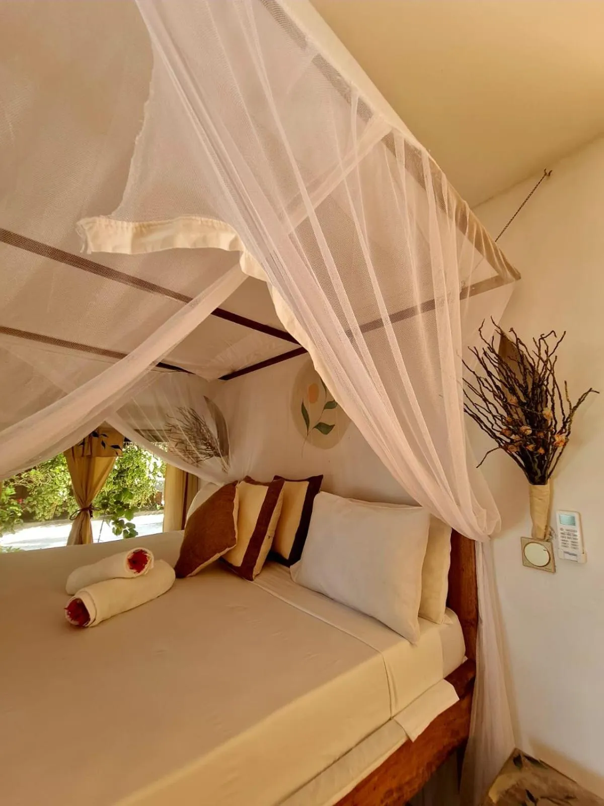 Bed in Kinazi Upepo Beach Eco Sport Resort