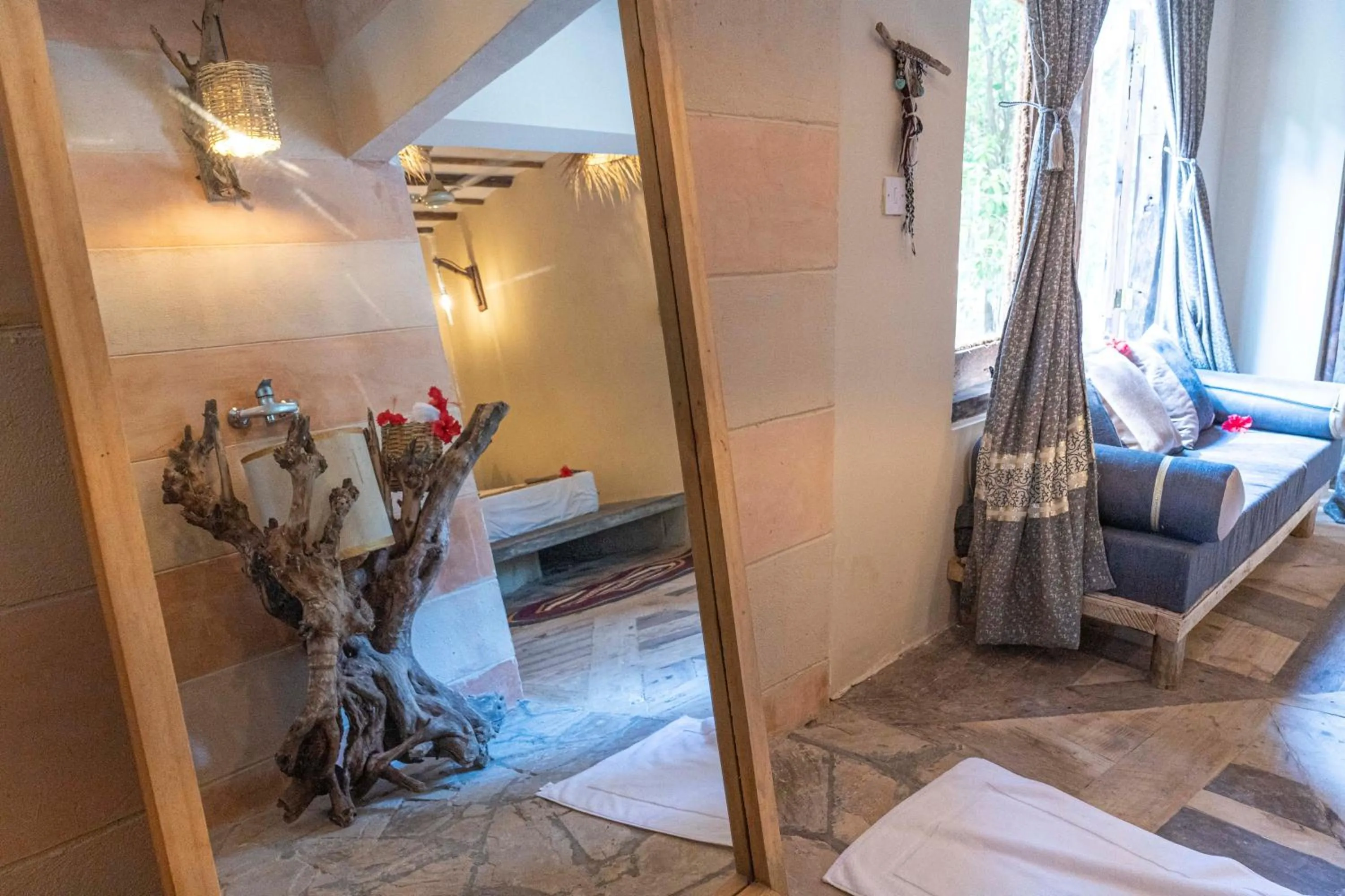 Bed in Kinazi Upepo Beach Eco Sport Resort