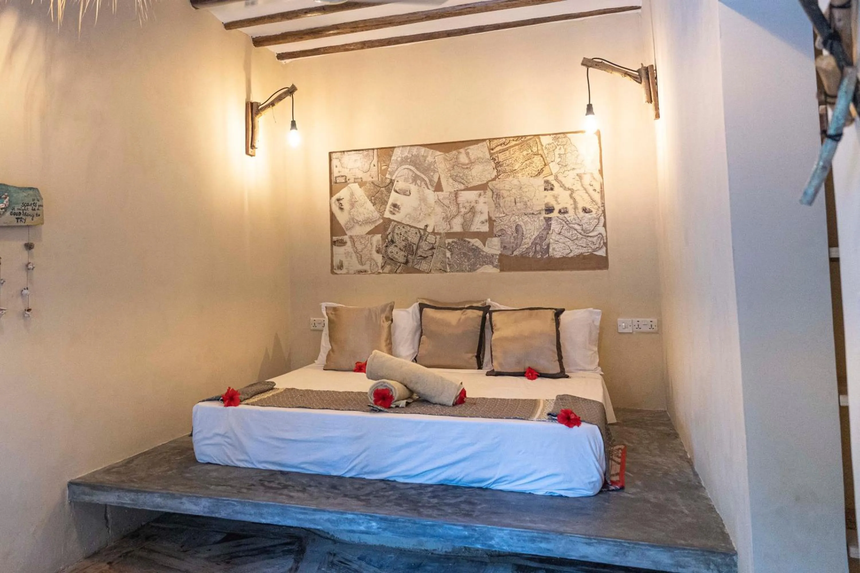 Bed in Kinazi Upepo Beach Eco Sport Resort