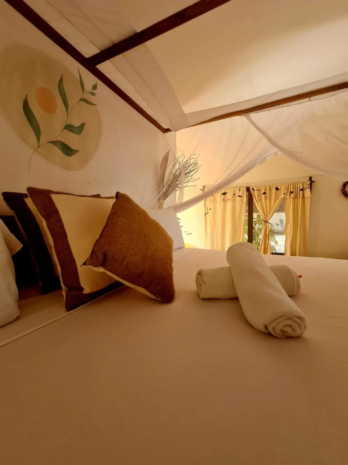 Bed in Kinazi Upepo Beach Eco Sport Resort