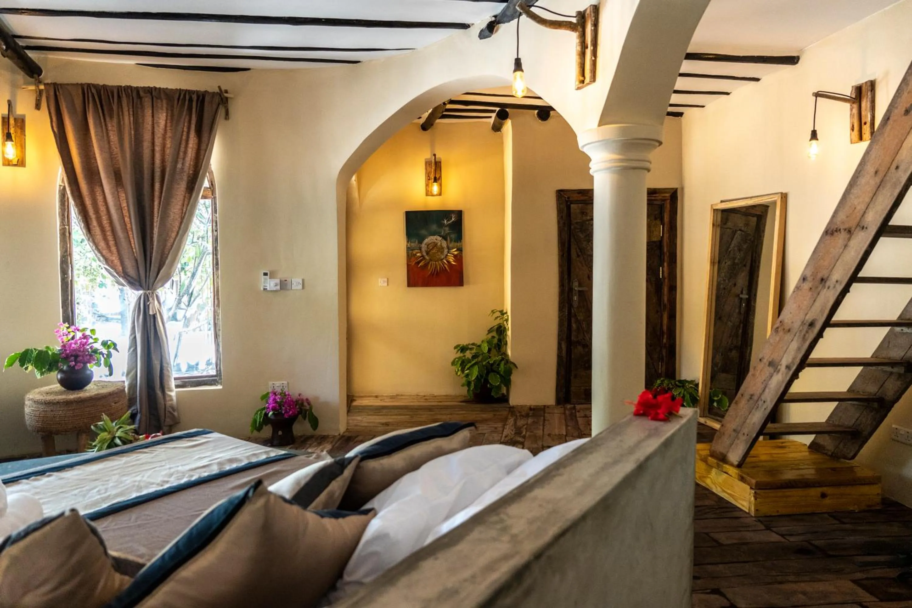 Bed in Kinazi Upepo Beach Eco Sport Resort