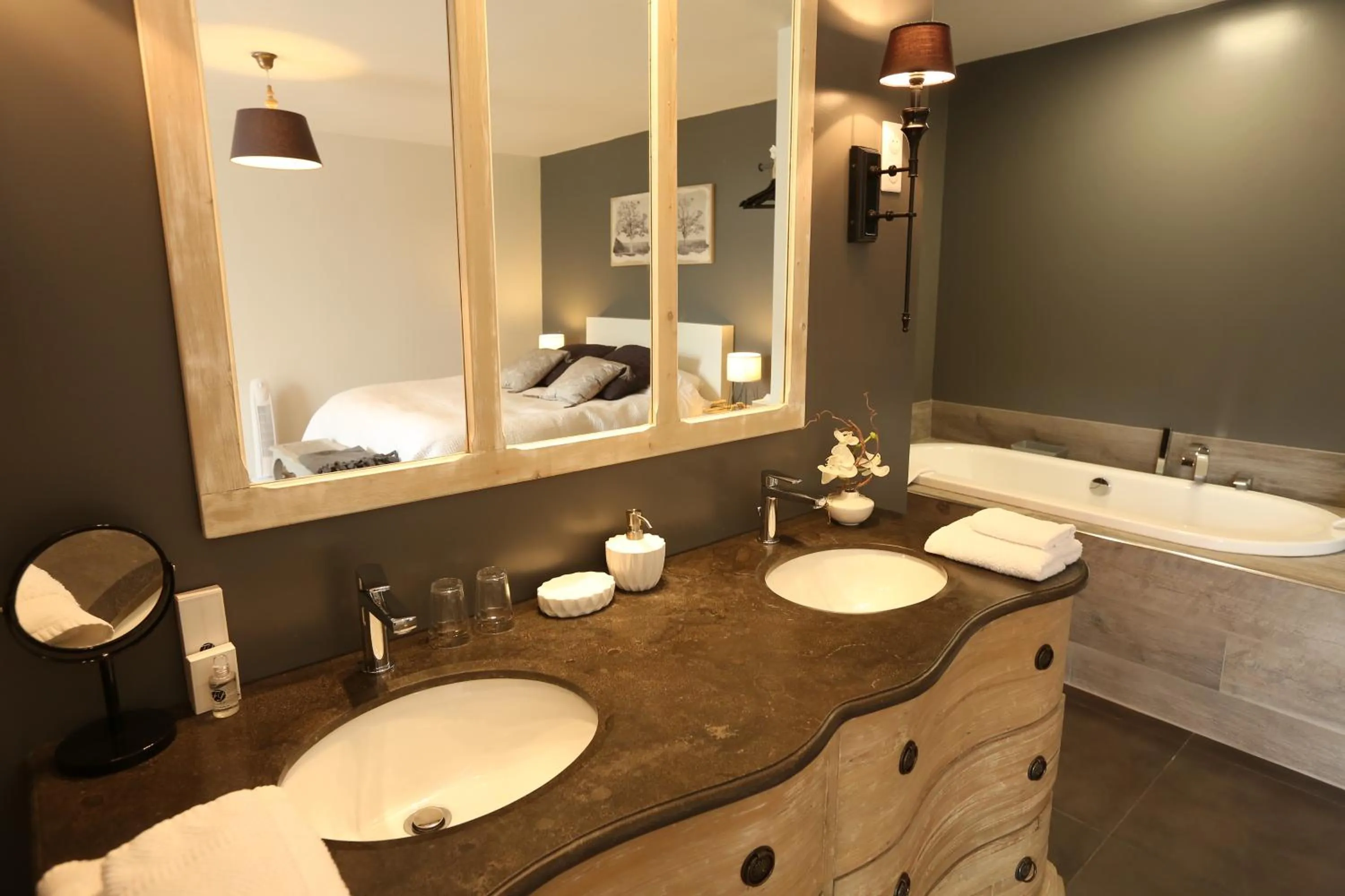 Bathroom in Chambres D´Hôtes Herbes Folles