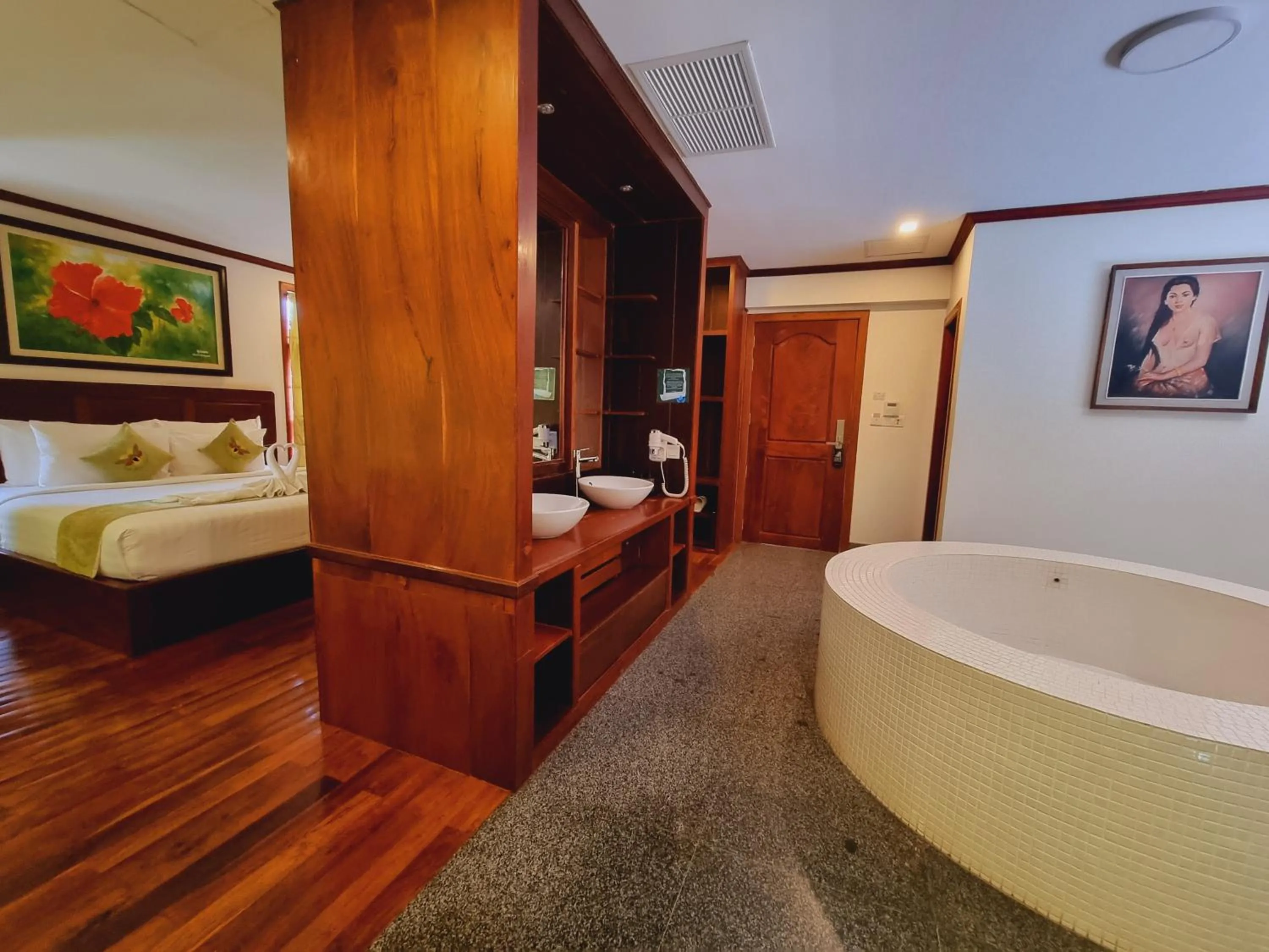 View (from property/room), Bed in Víd Angkor Boutique