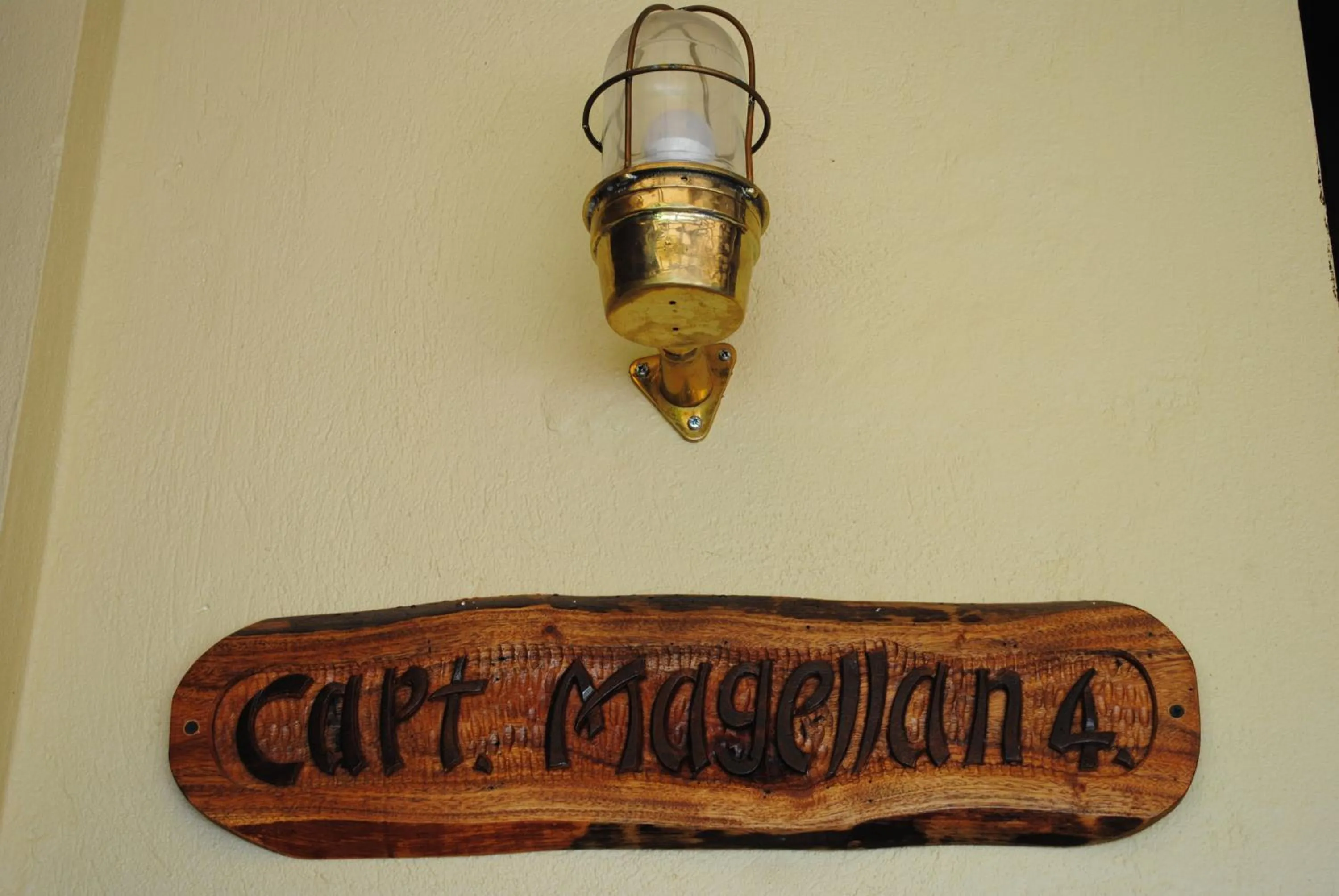 Logo/Certificate/Sign in Captain's Lodge and Bar