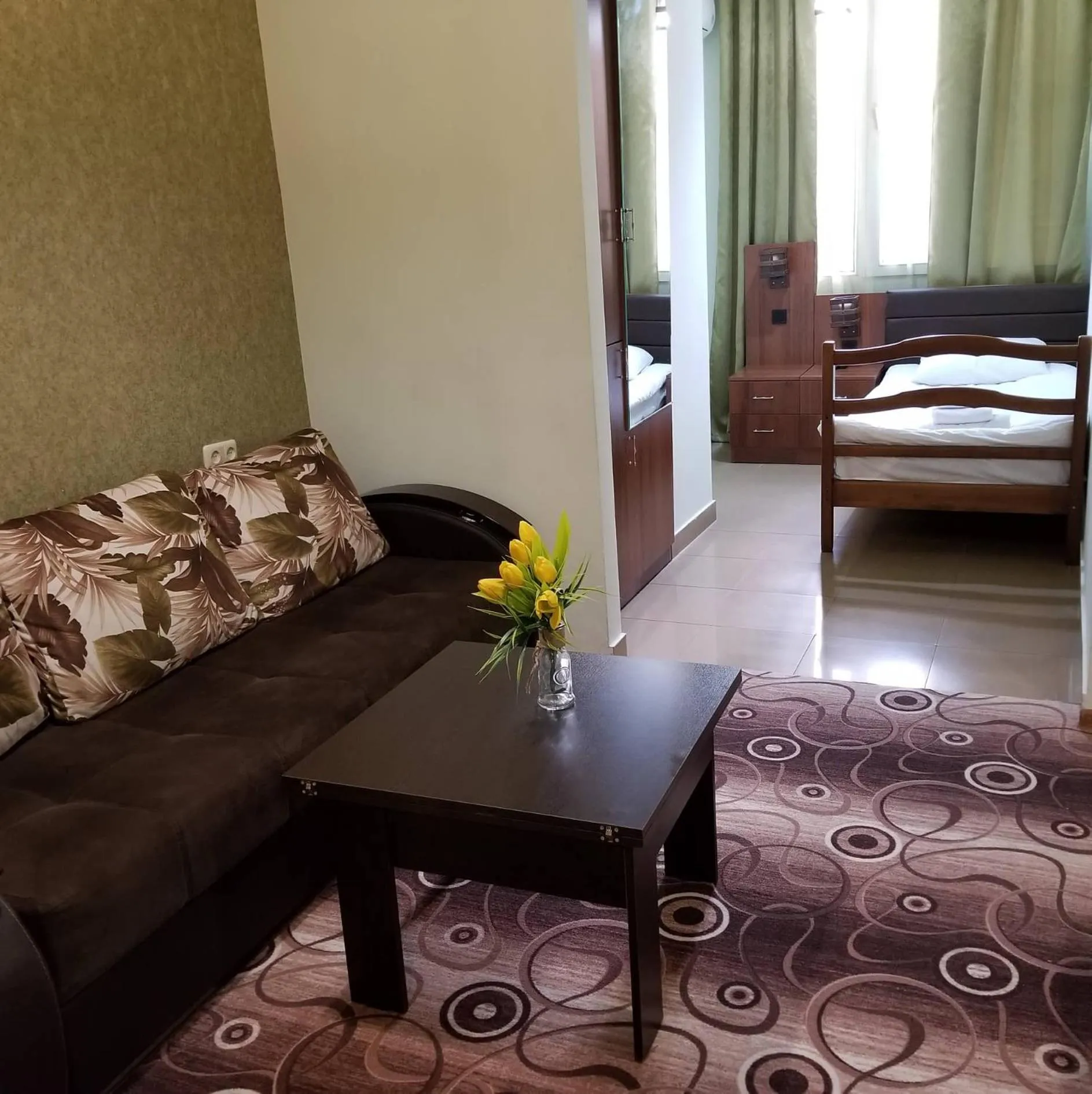 Seating area, Bed in Premium Hotel Yerevan