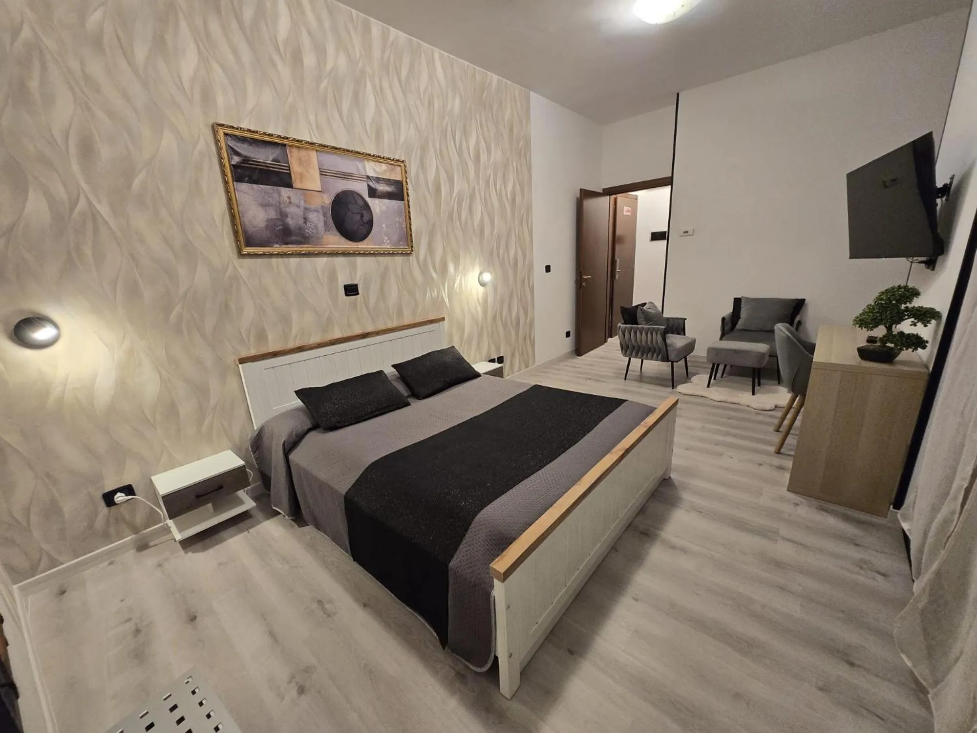 Bed in Hotel Cristallo