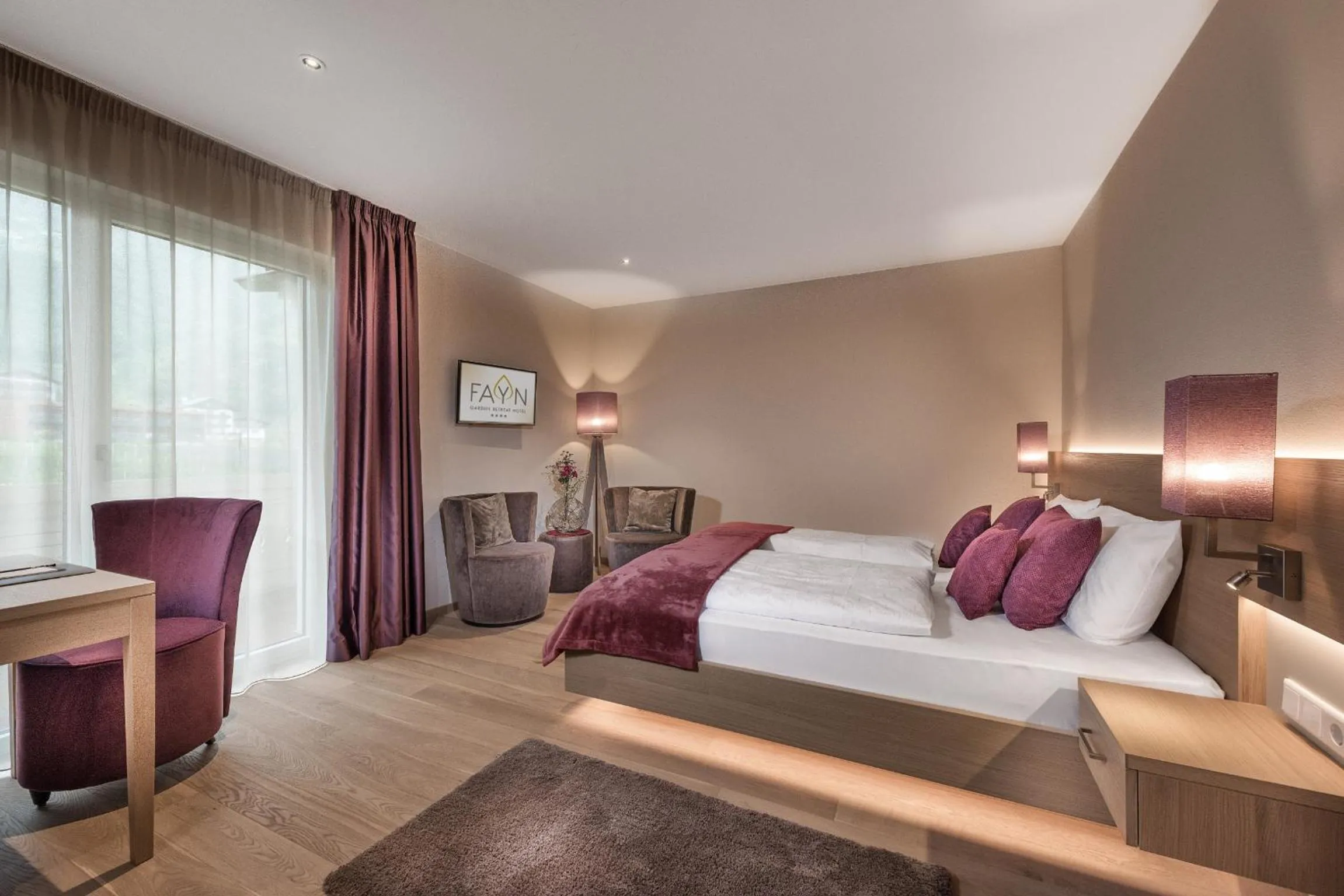 Bed in FAYN garden retreat hotel