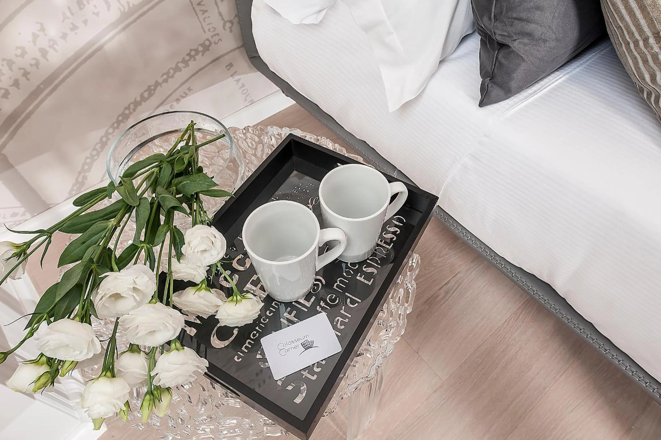 Decorative detail, Bed in Colosseum Corner