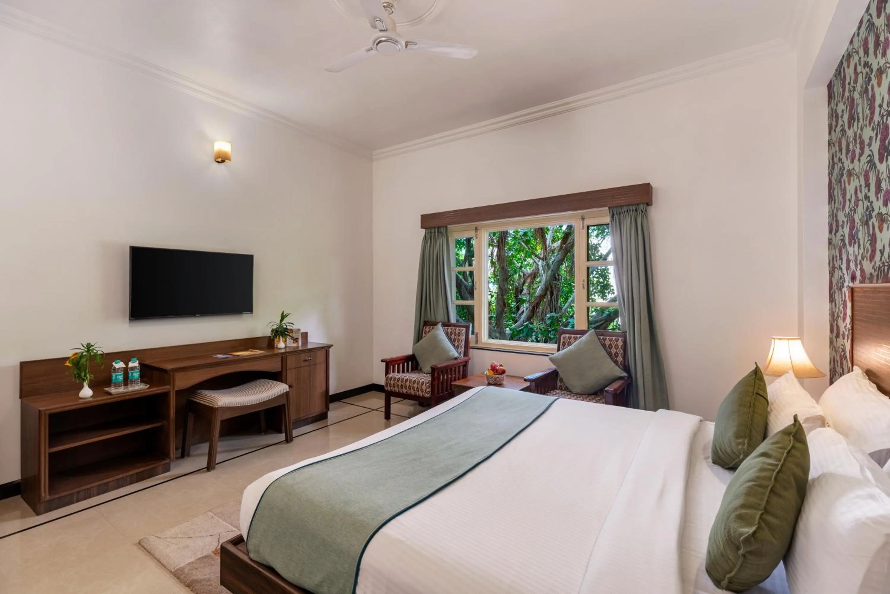 Bed in Amantra Shilpi Resort & Spa Udaipur