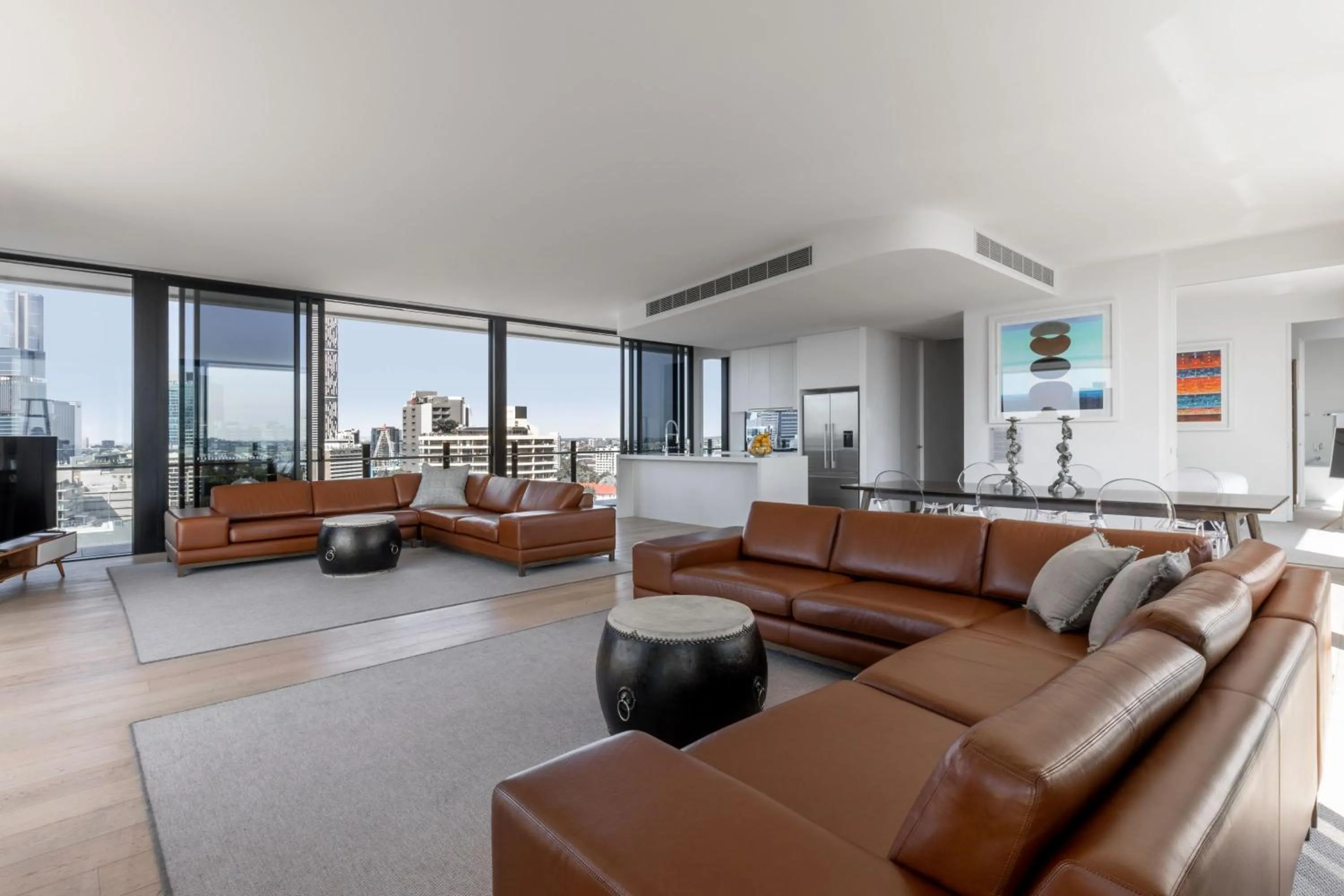 Living room in The Johnson Brisbane - Art Series