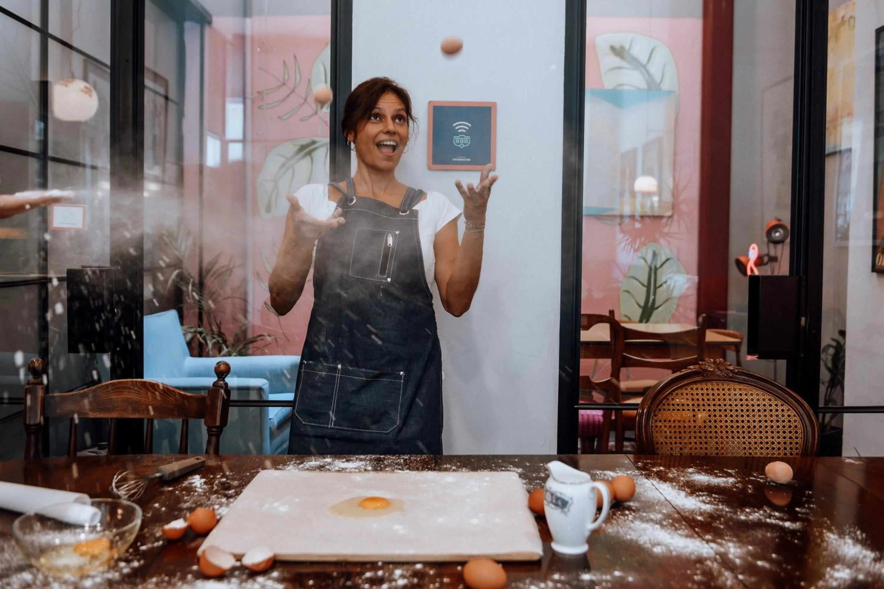 Dining area in The Caravan