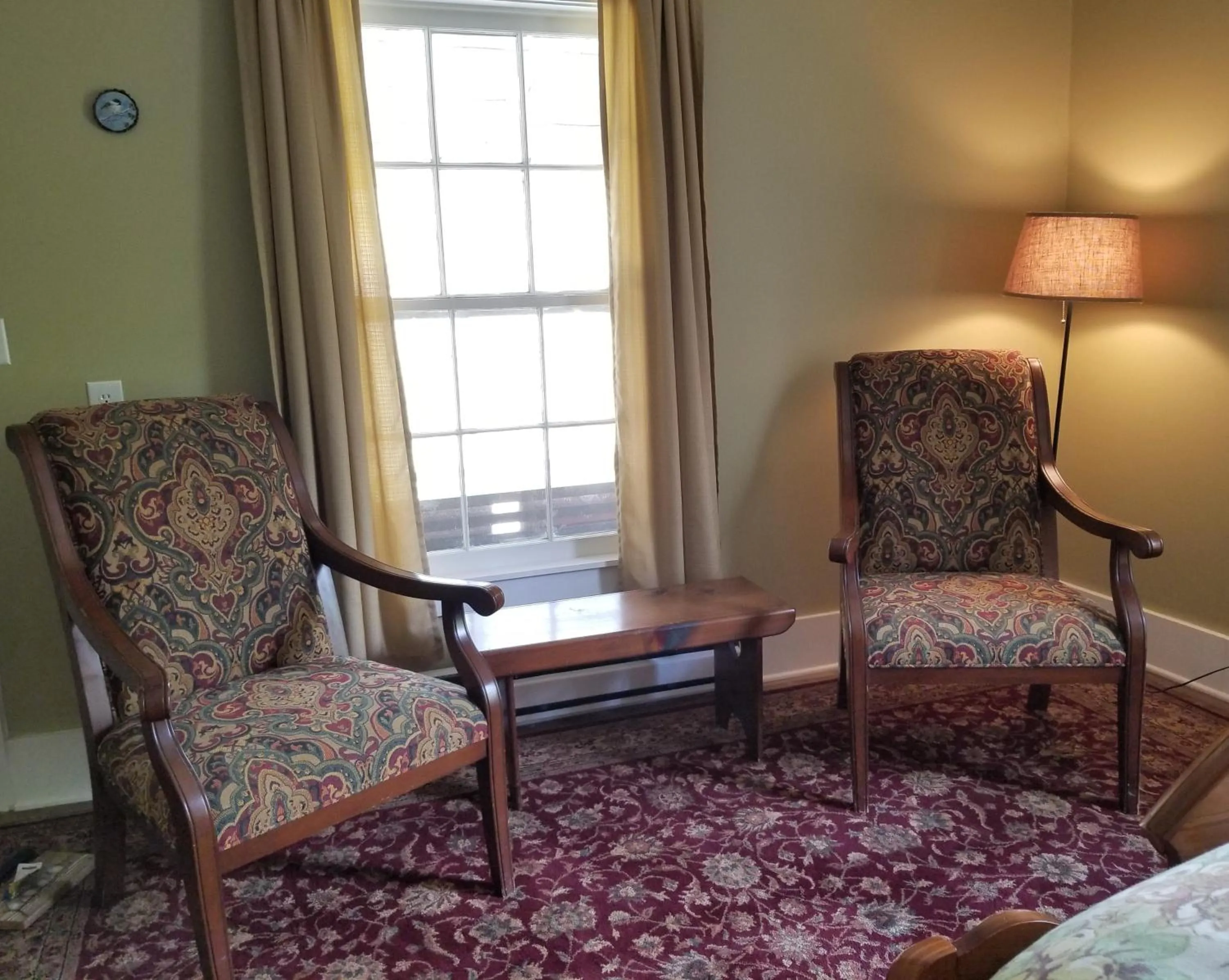 Seating area in The Cabins at Healing Springs