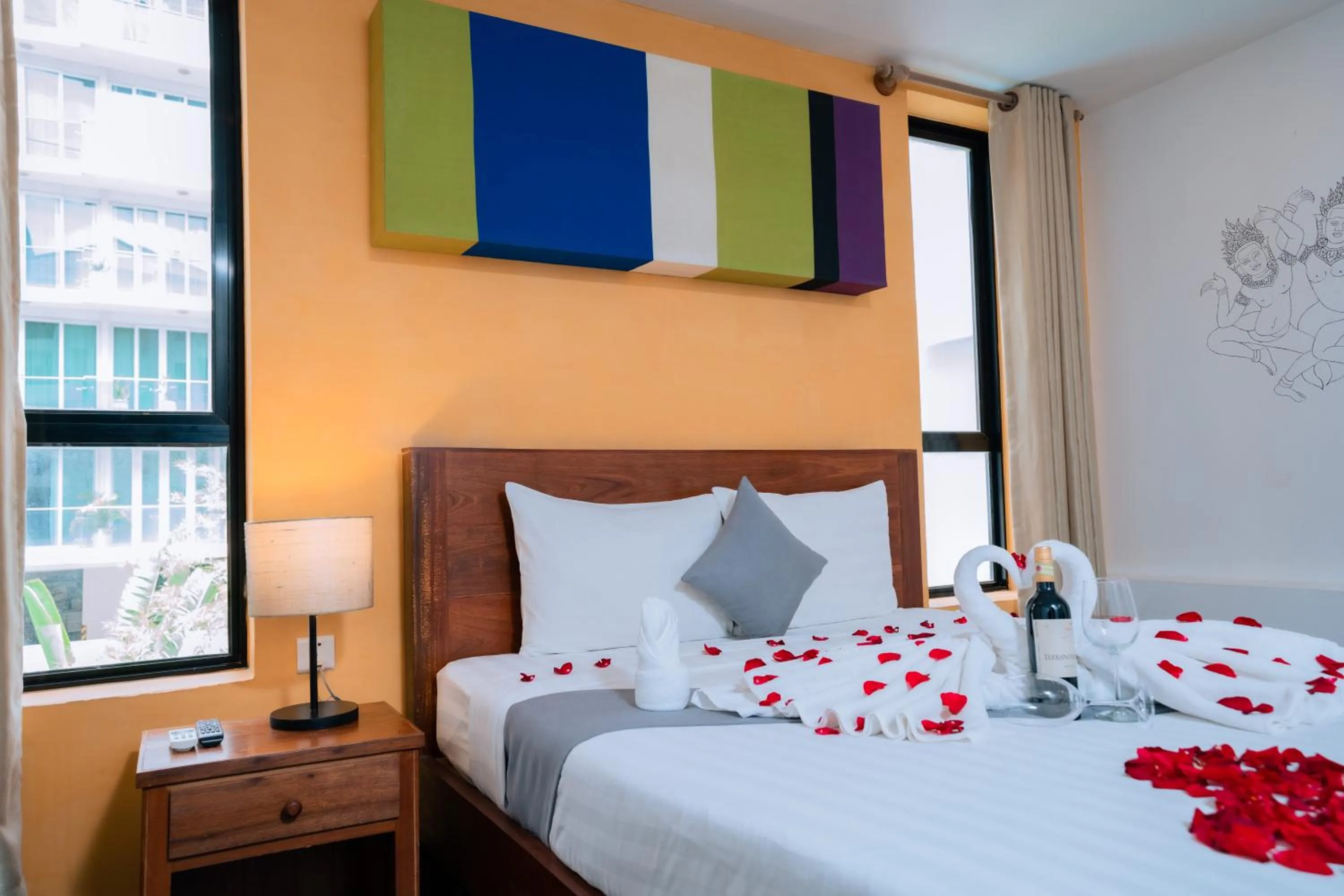 Bed in Home Chic Hotel