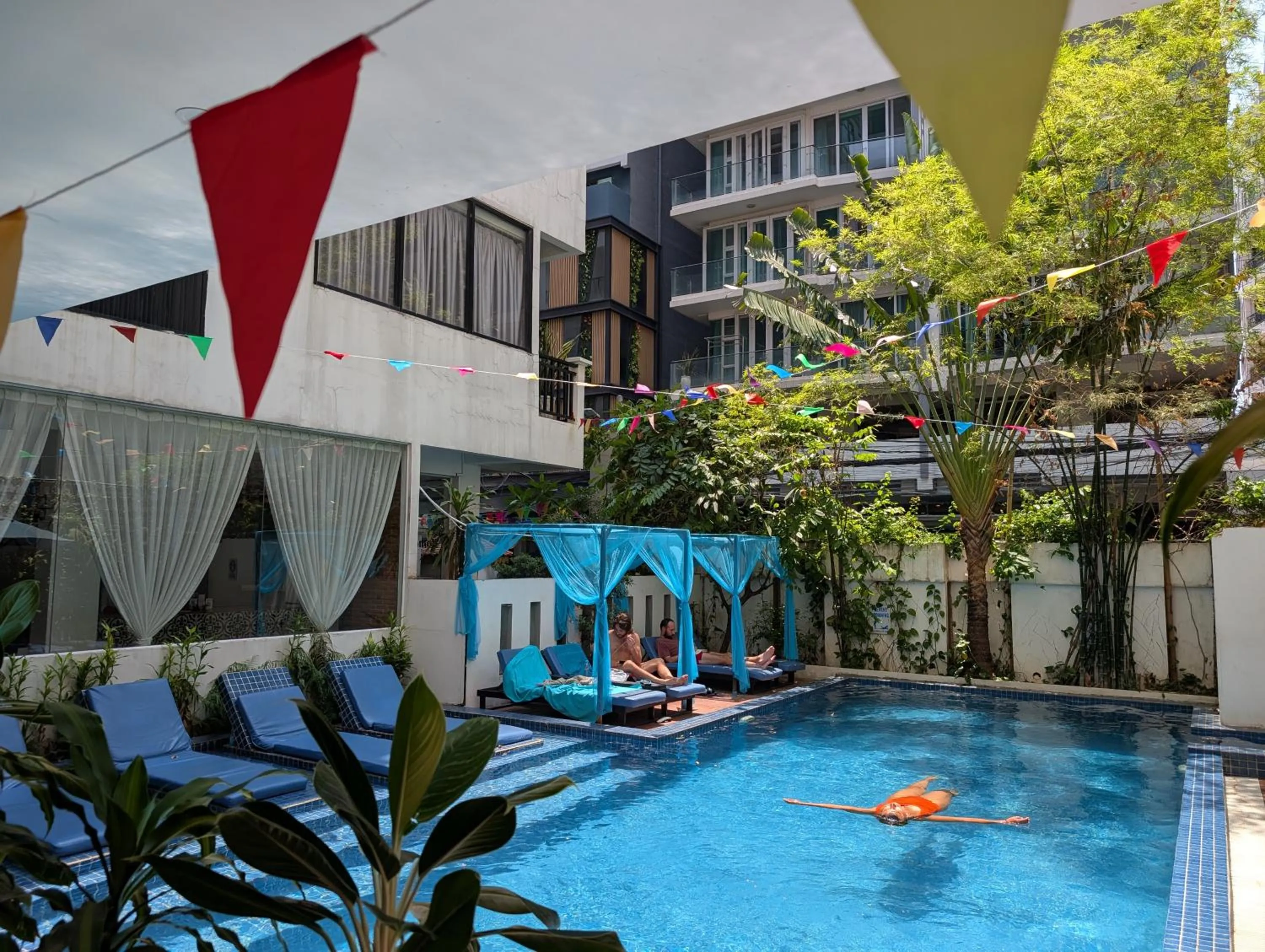 Pool view in Home Chic Hotel