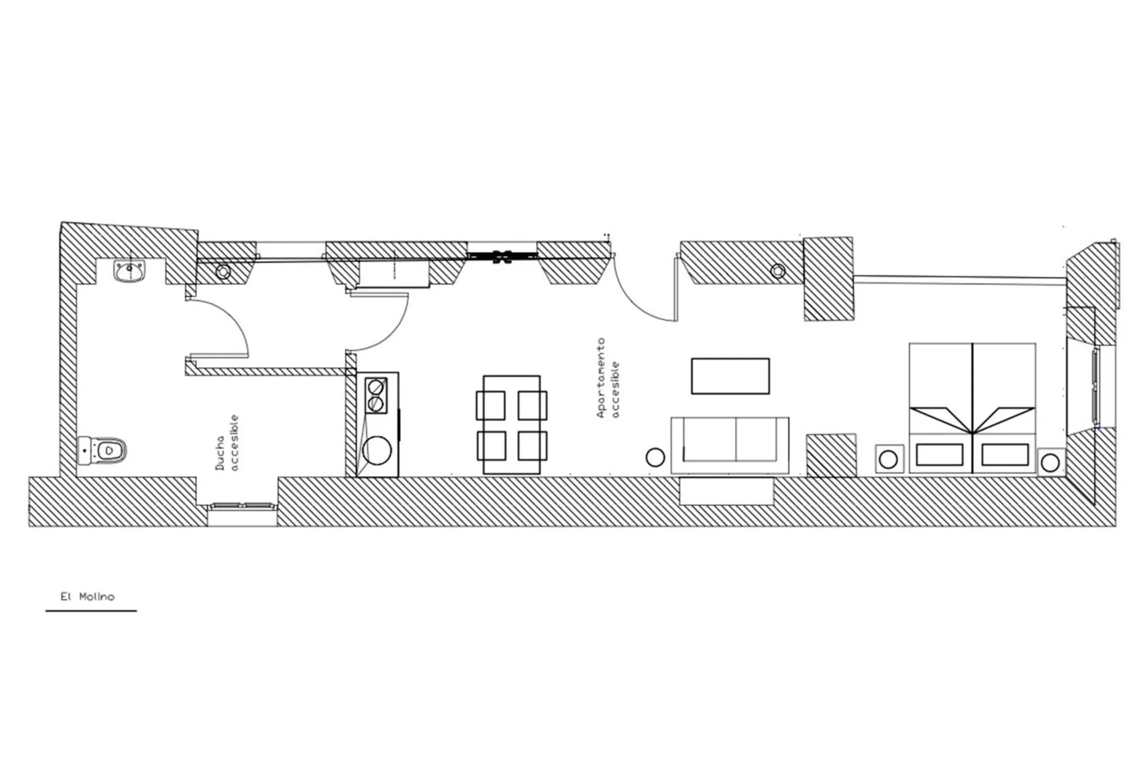 Floor plan in Apartamentos Casa del Aceite